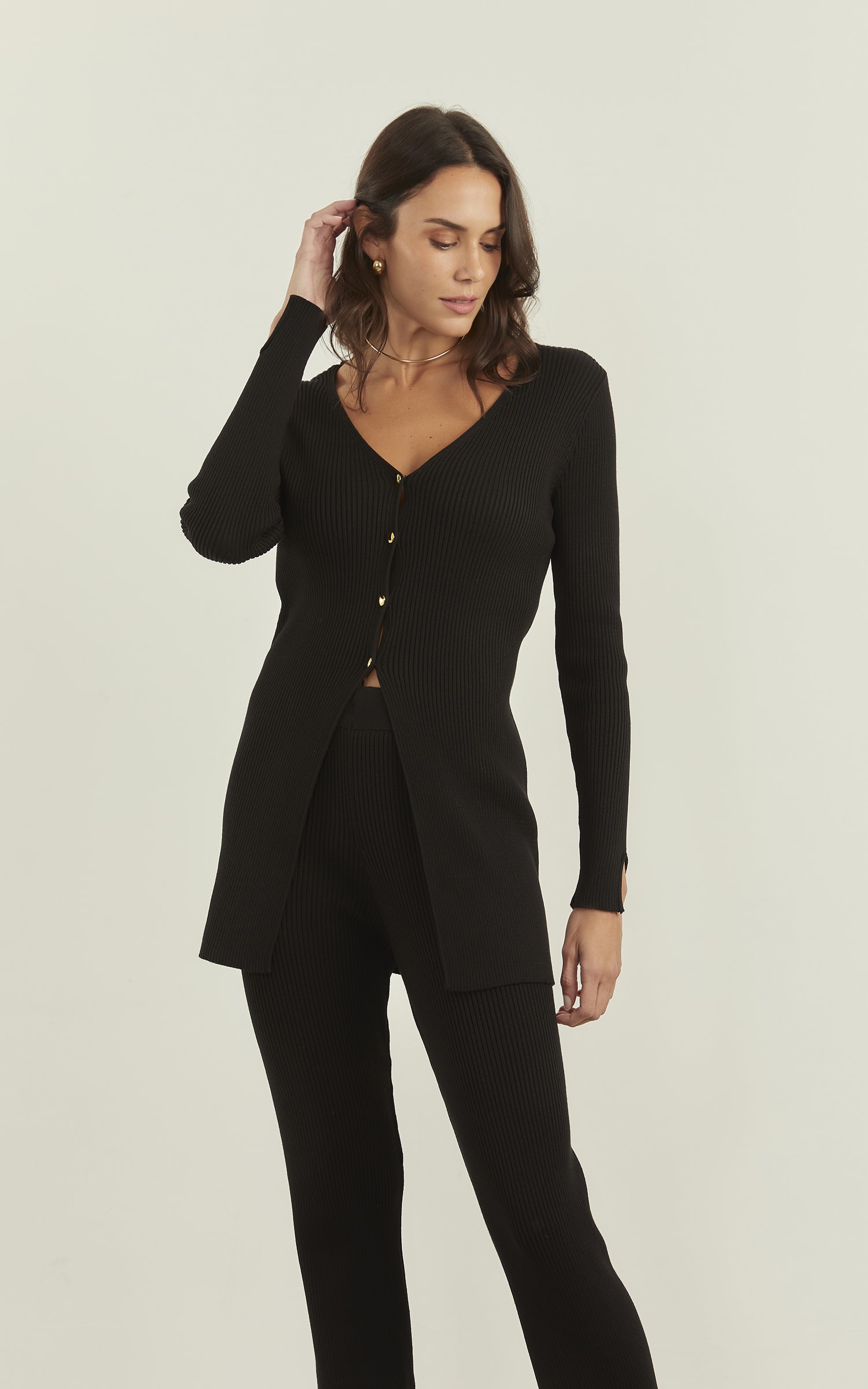 Casaco Tricot Power Preto