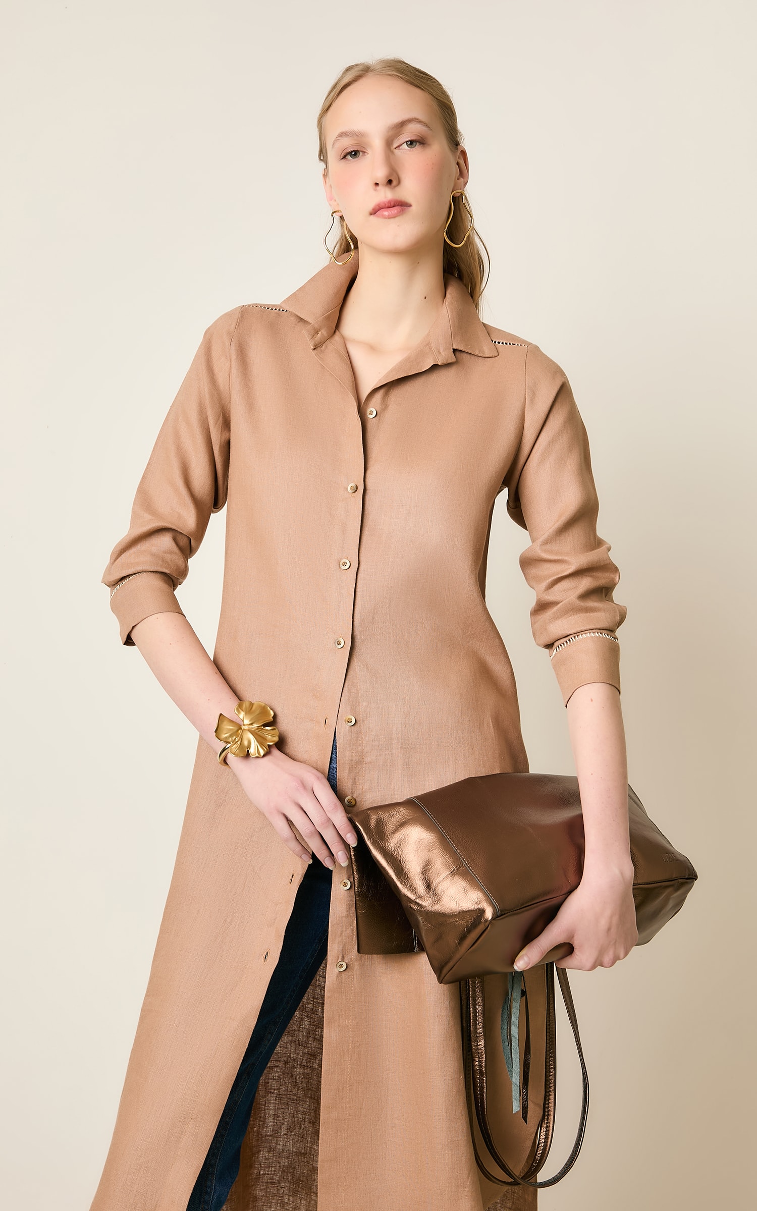 Chemise Linho Kind Caqui