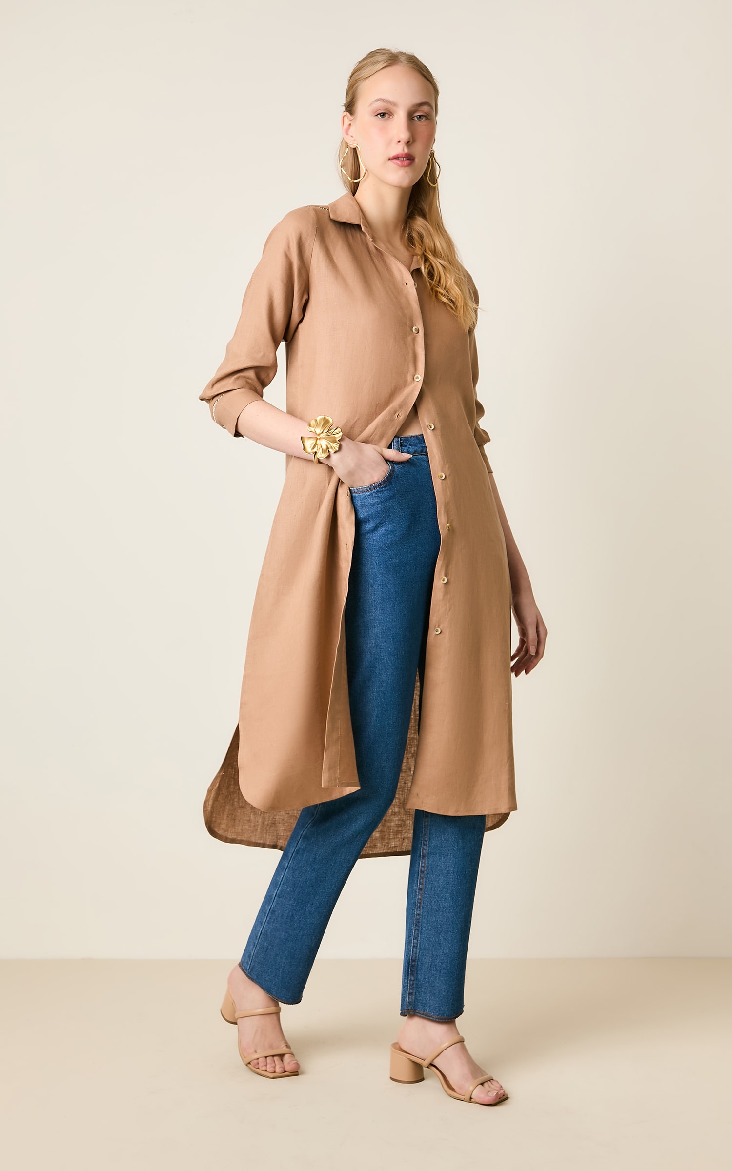 Chemise Linho Kind Caqui