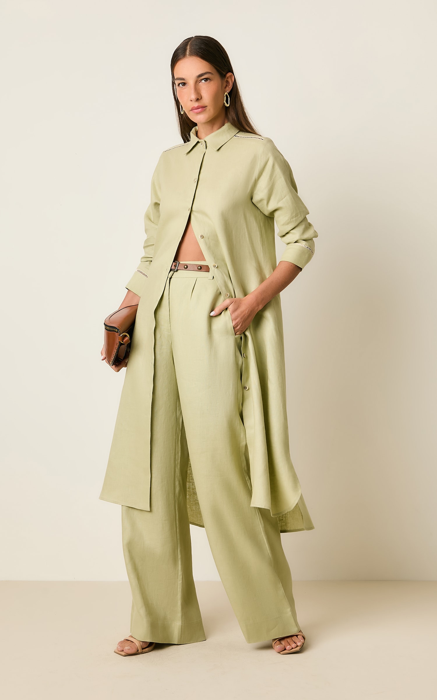 Chemise Linho Kind Cha Verde