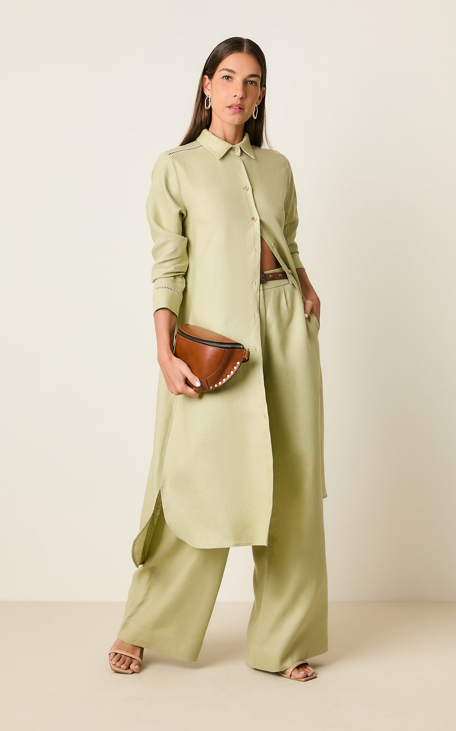 Chemise Linho Kind Cha Verde