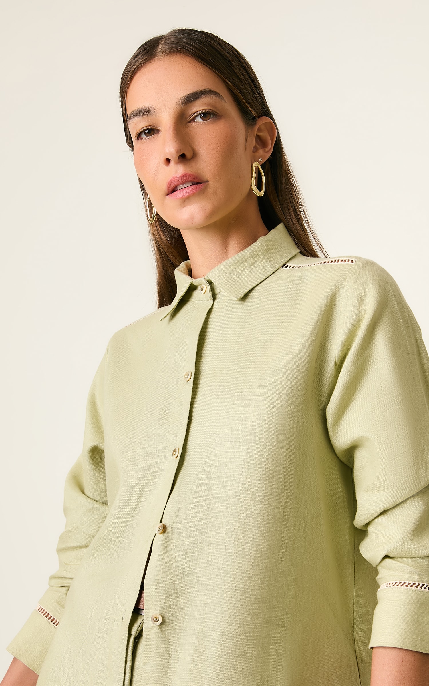 Chemise Linho Kind Cha Verde