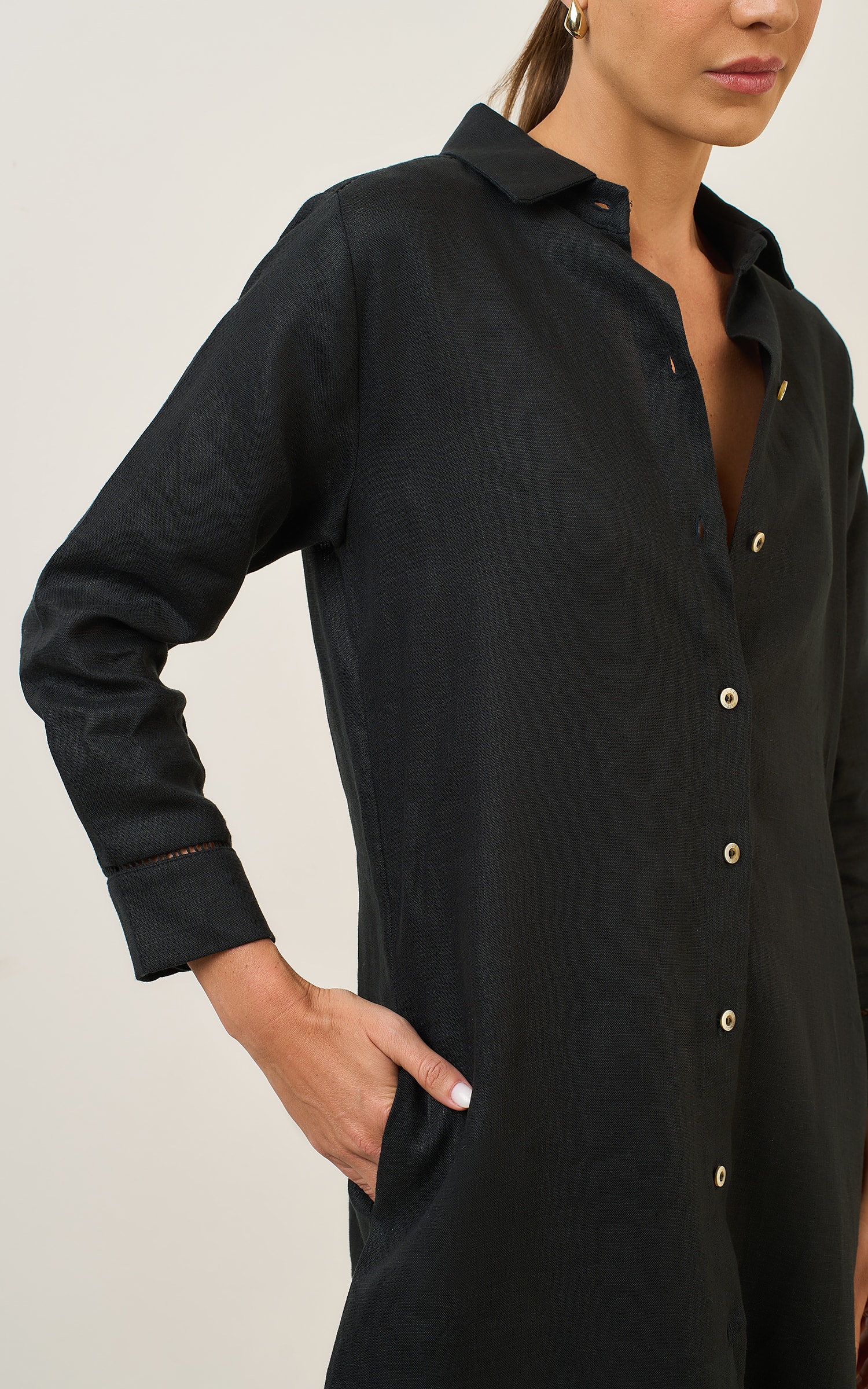 Chemise Linho Kind Preto
