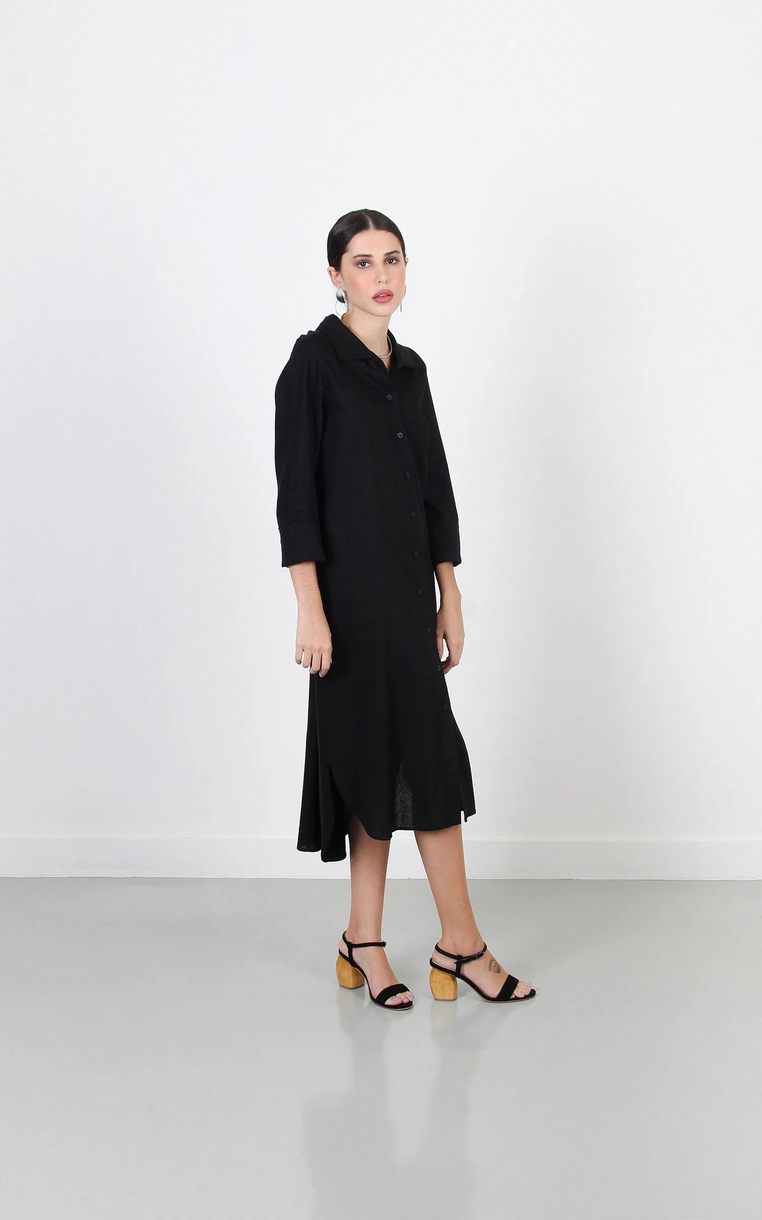Chemise Linho Rustic Preto