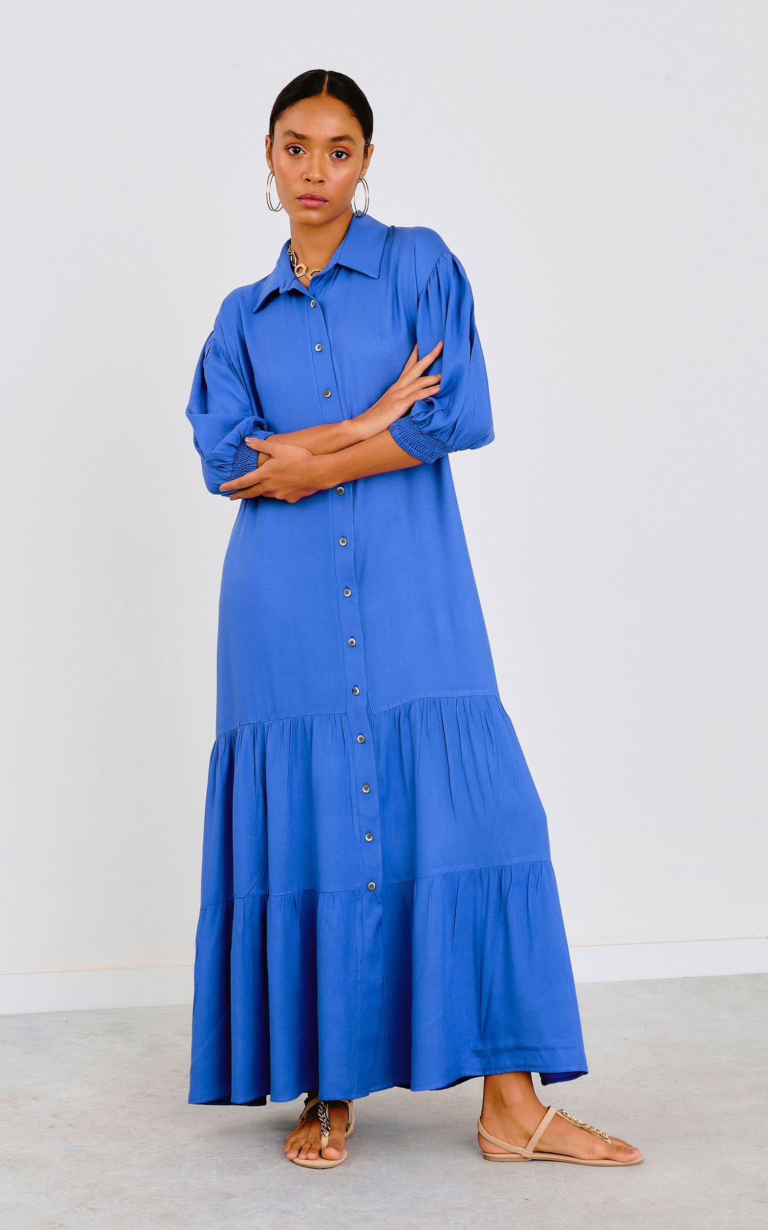Chemise Longa Caju Azul