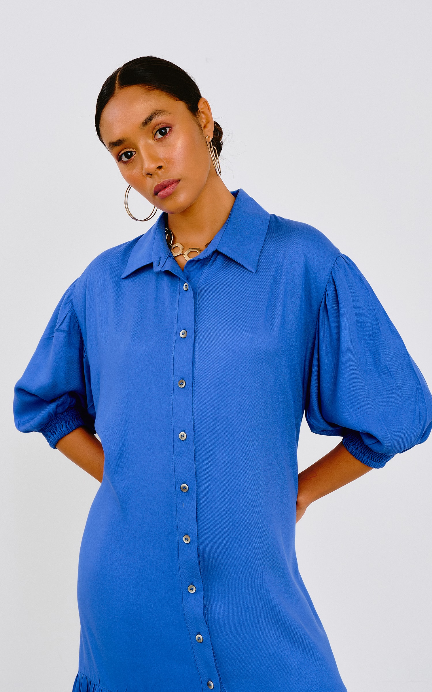 Chemise Longa Caju Azul