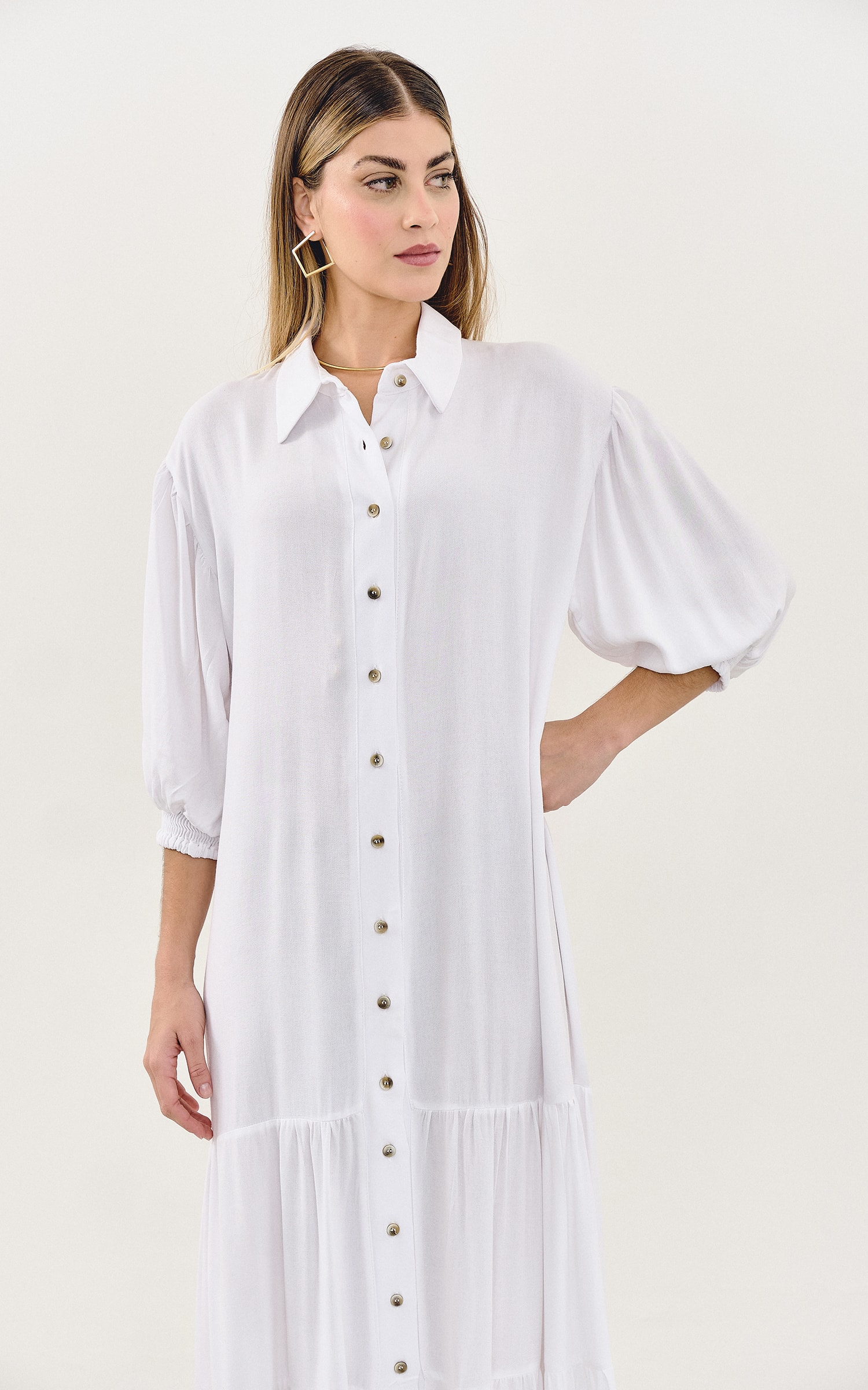 Chemise Longa Caju Off White