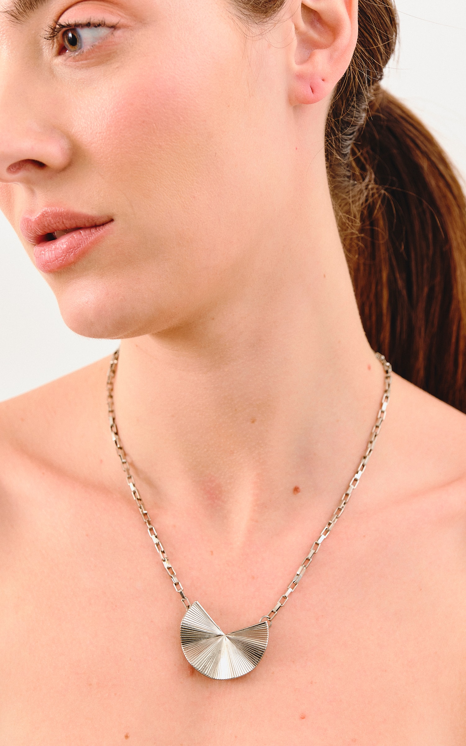 Choker Plissado Prateado