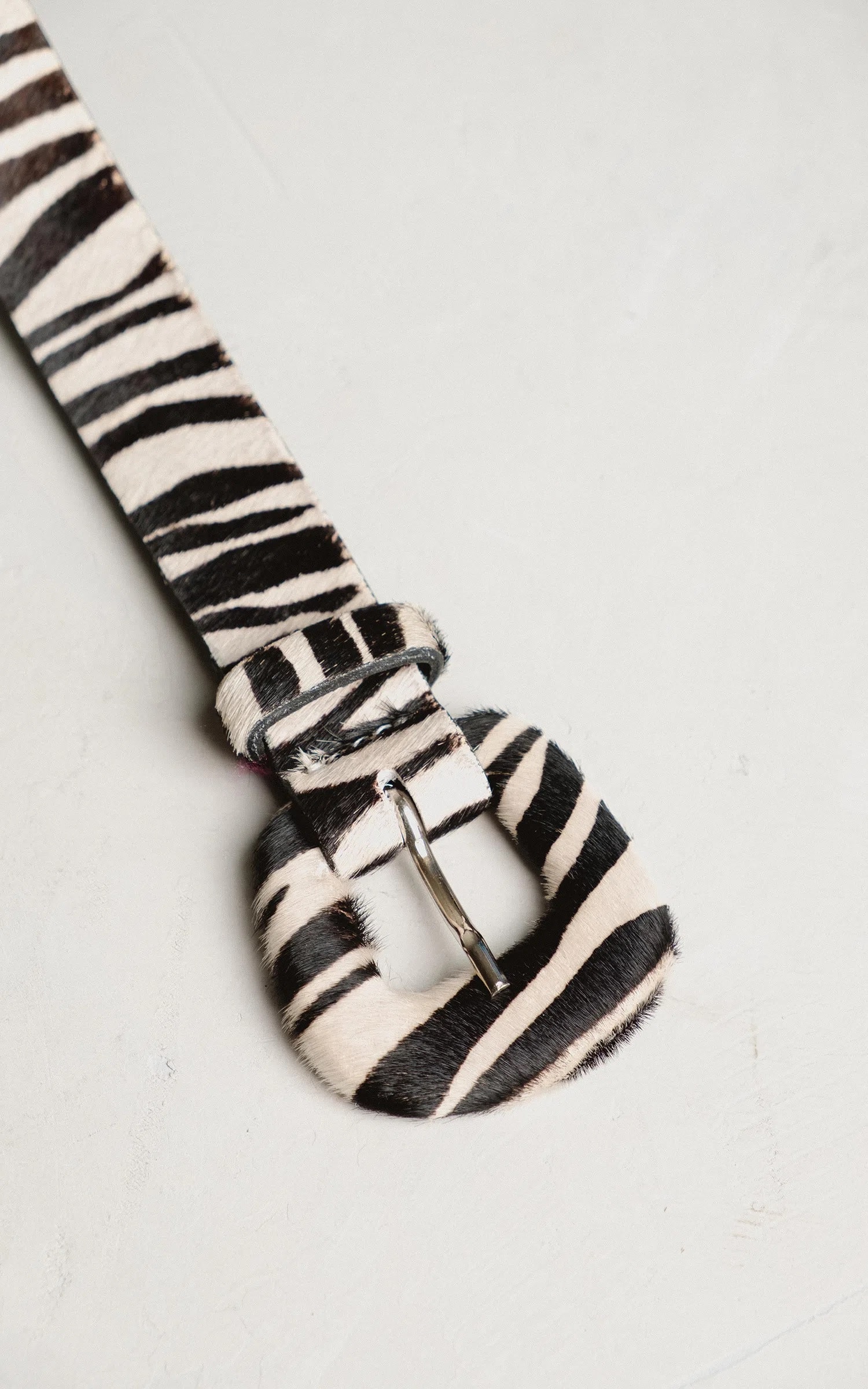Cinto Couro Selvagem Zebra
