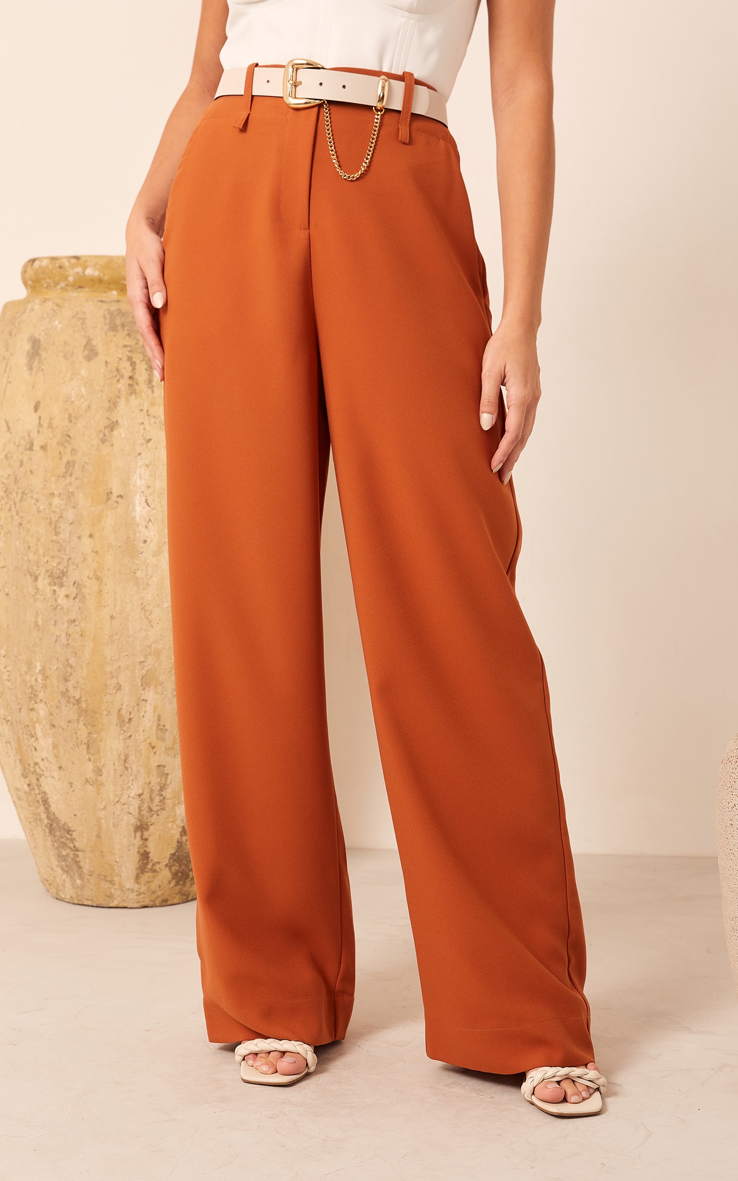 Cinto Detalhe Corrente New Off White
