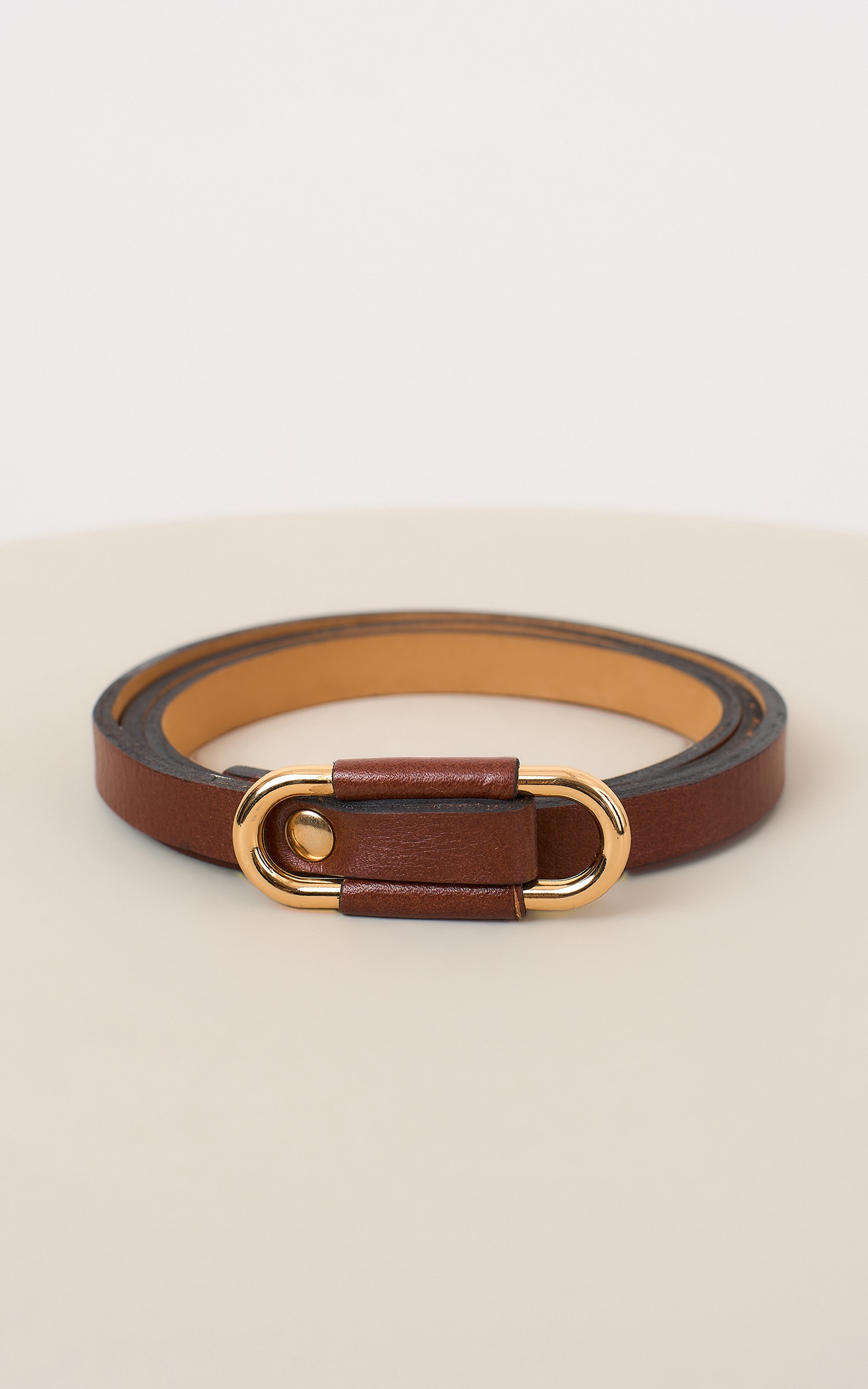Cinto Fivela Gold Marrom