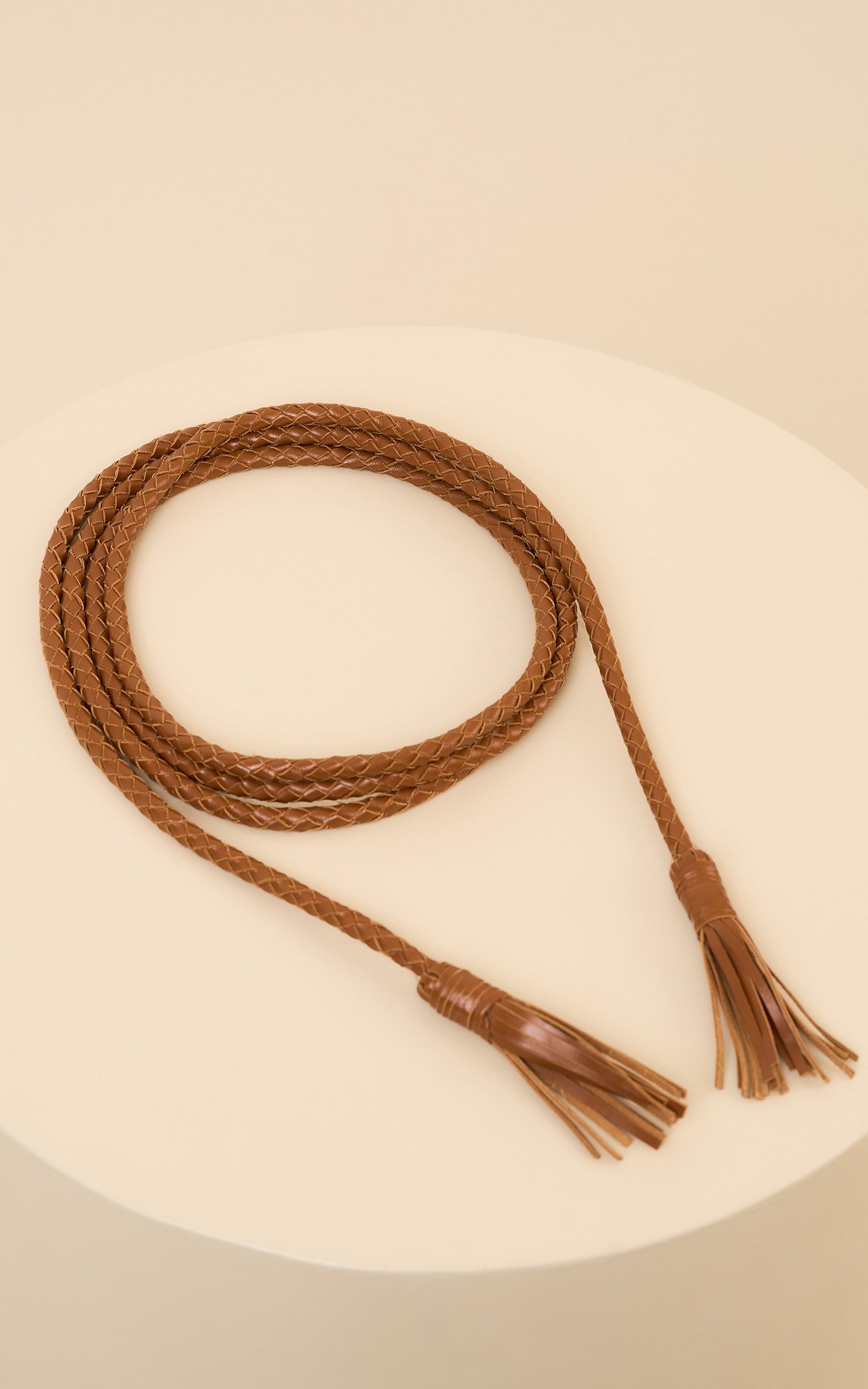 Cinto Rolote Trancado Caramelo