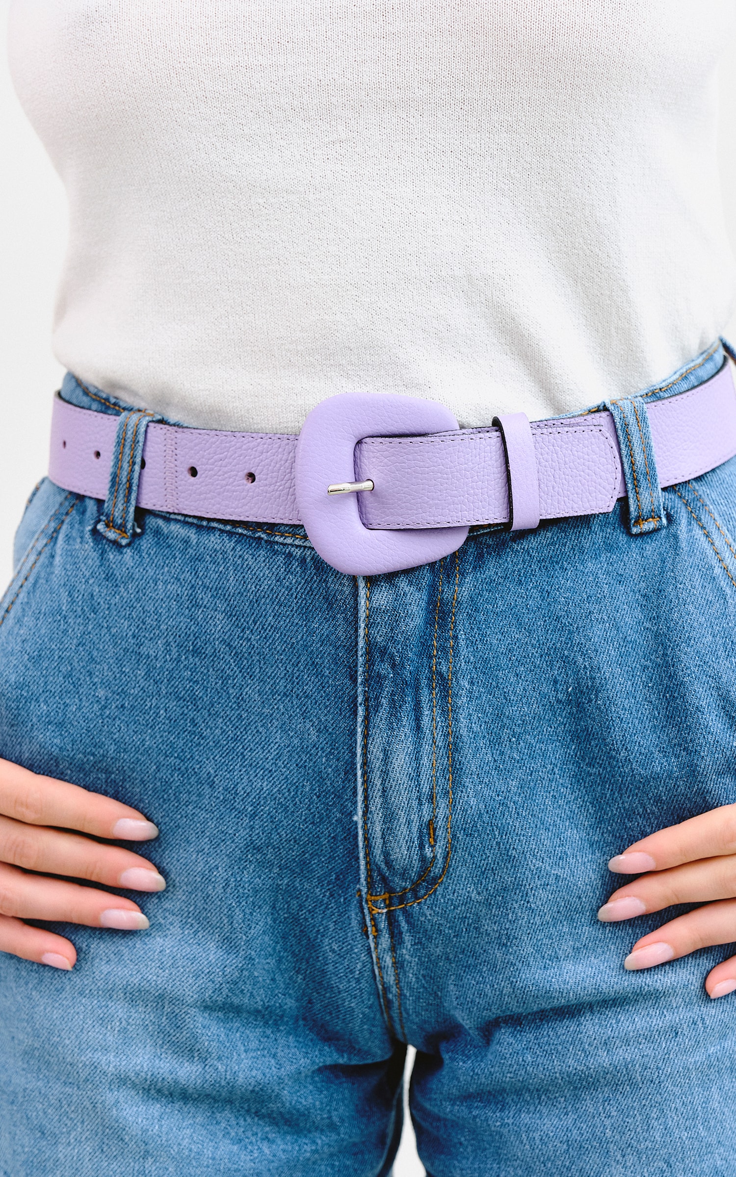 Cinto Soft Pesponto Lavanda