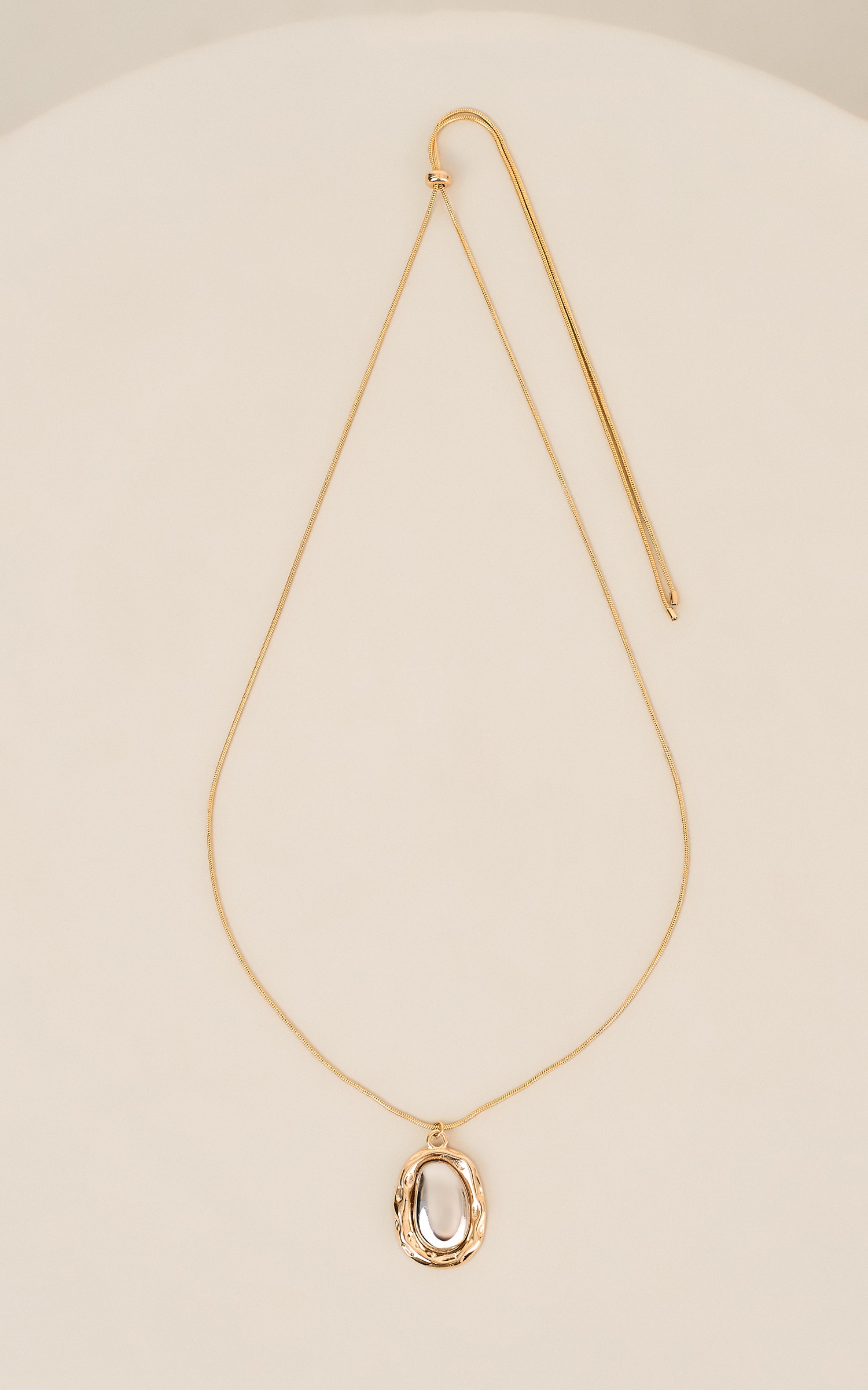 Colar Oval Bicolor Ouro/Prata