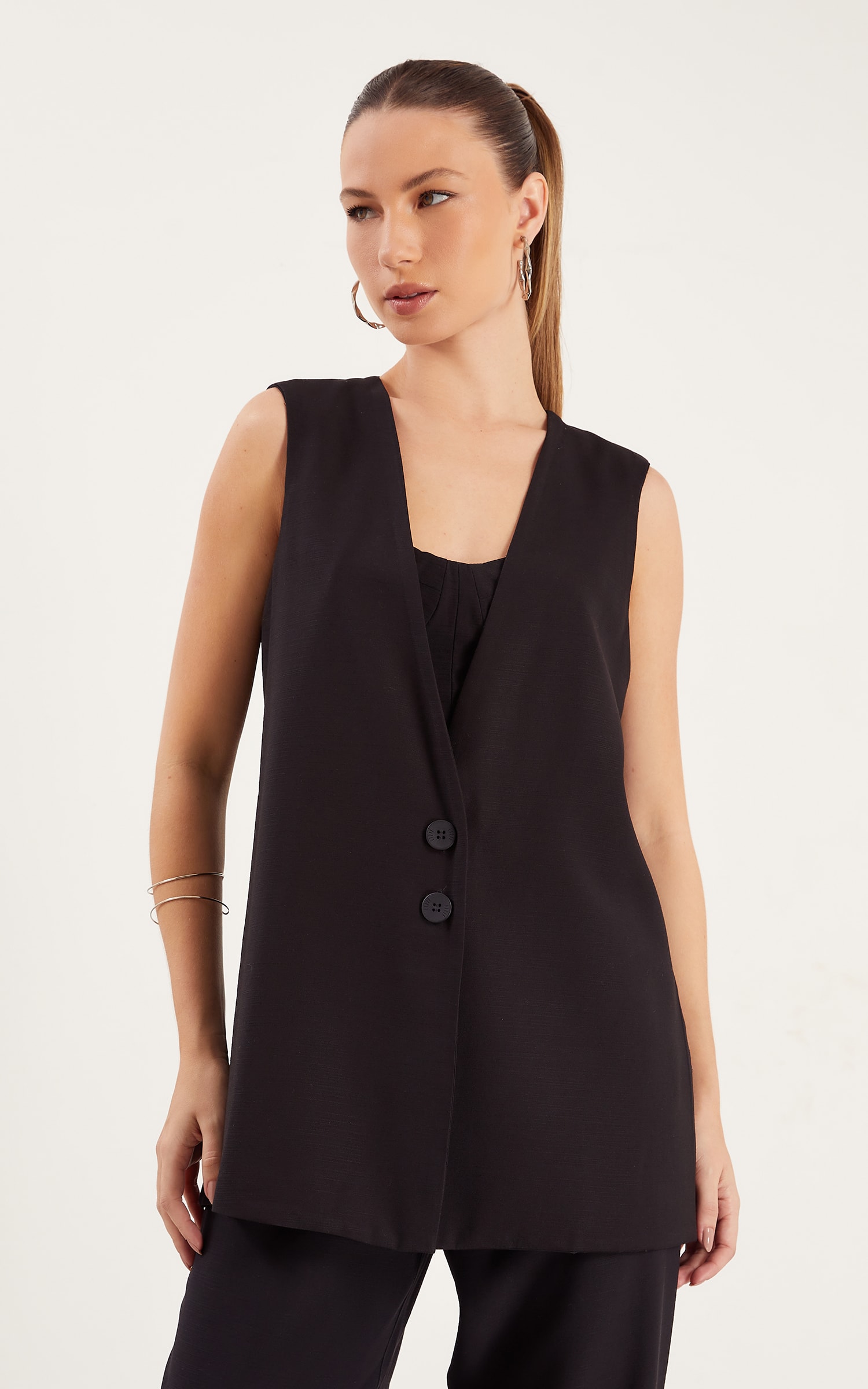 Colete Alfaiataria Silver Preto