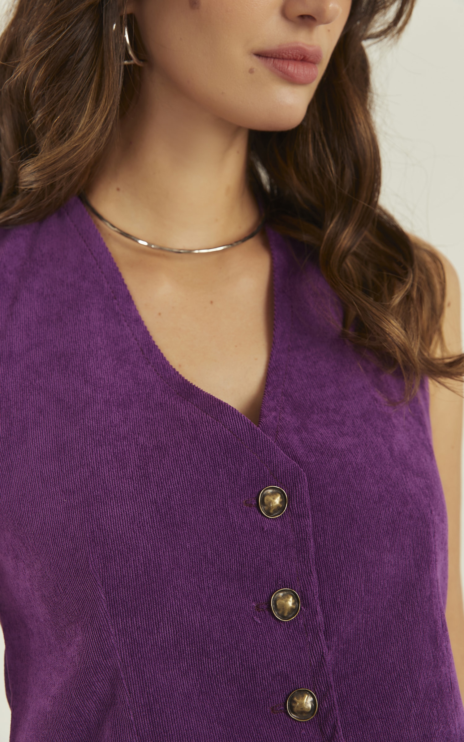 Colete Jade Cotelê Roxo
