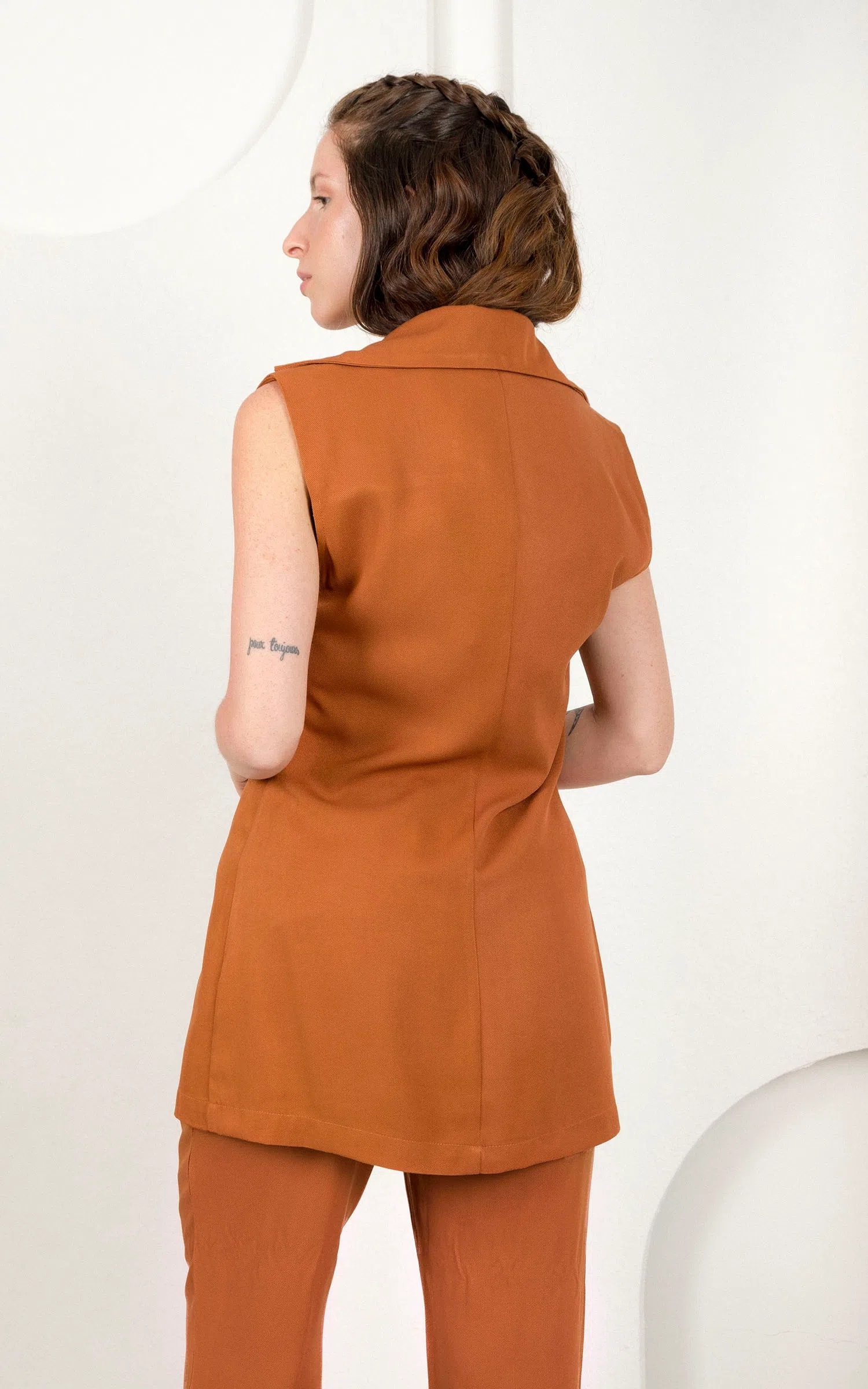 Colete Linen Marrom