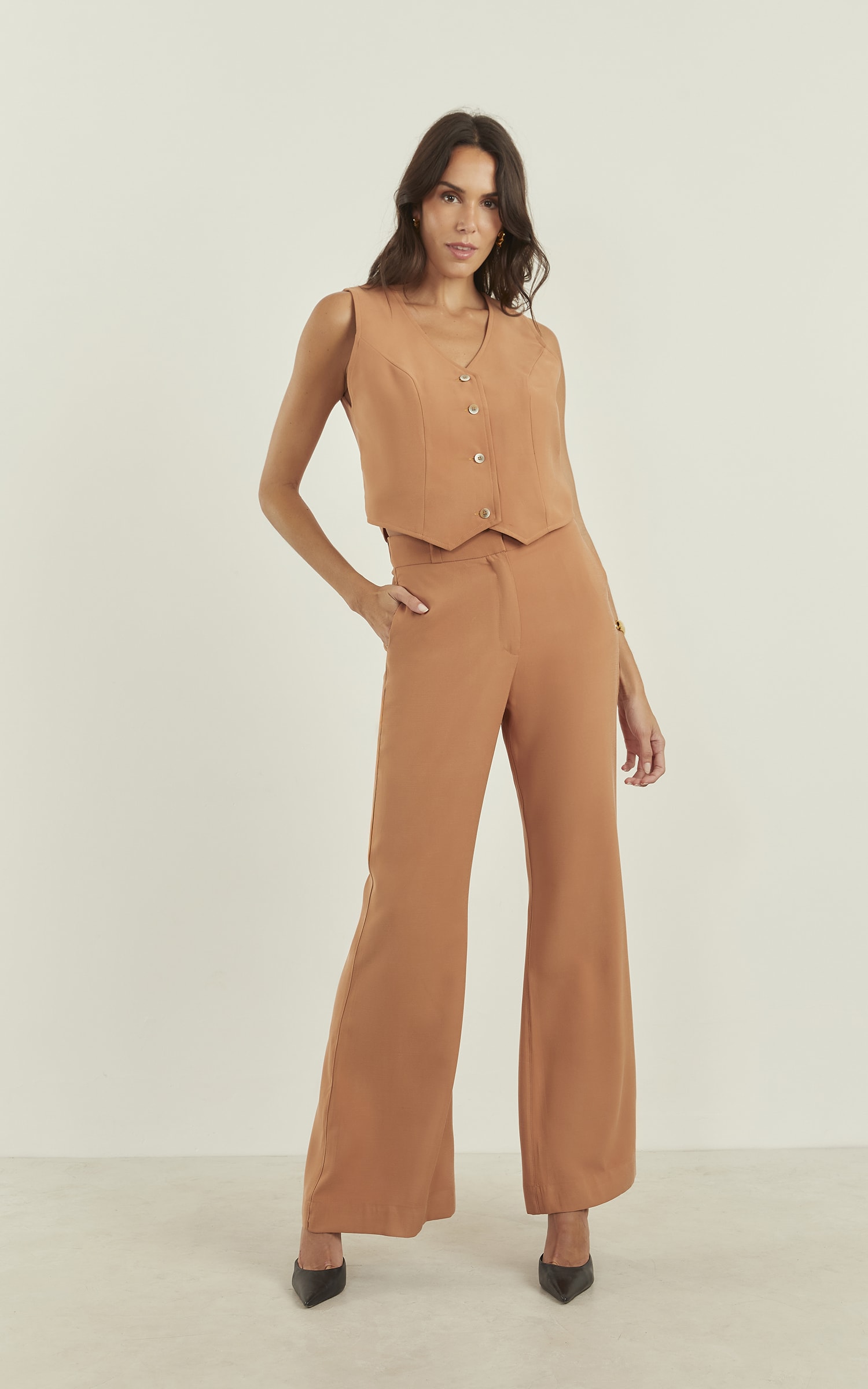Colete Peach Amêndoa