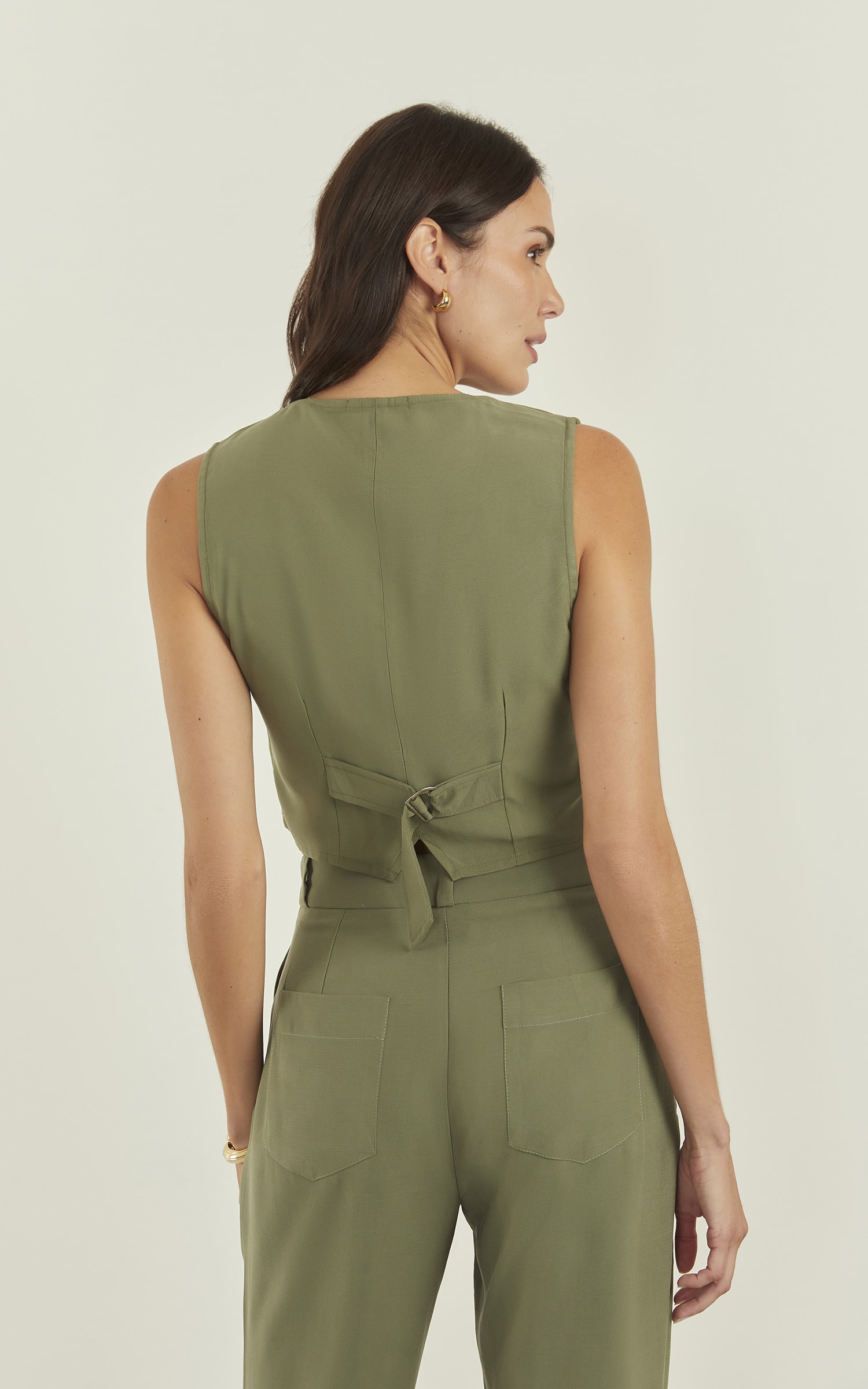 Colete Peach Verde Musgo