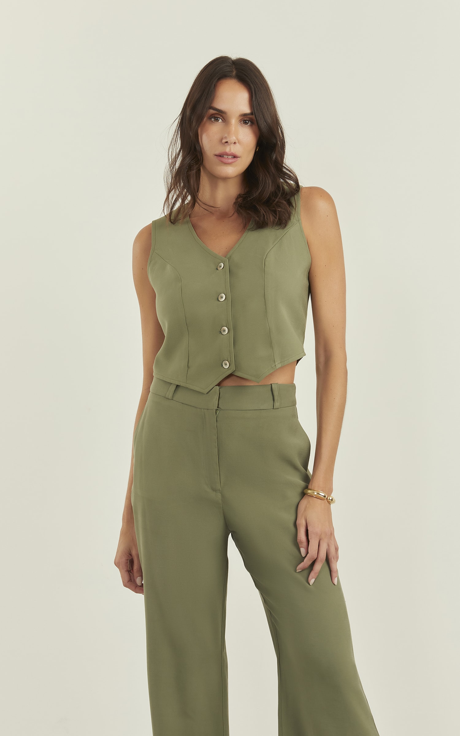 Colete Peach Verde Musgo