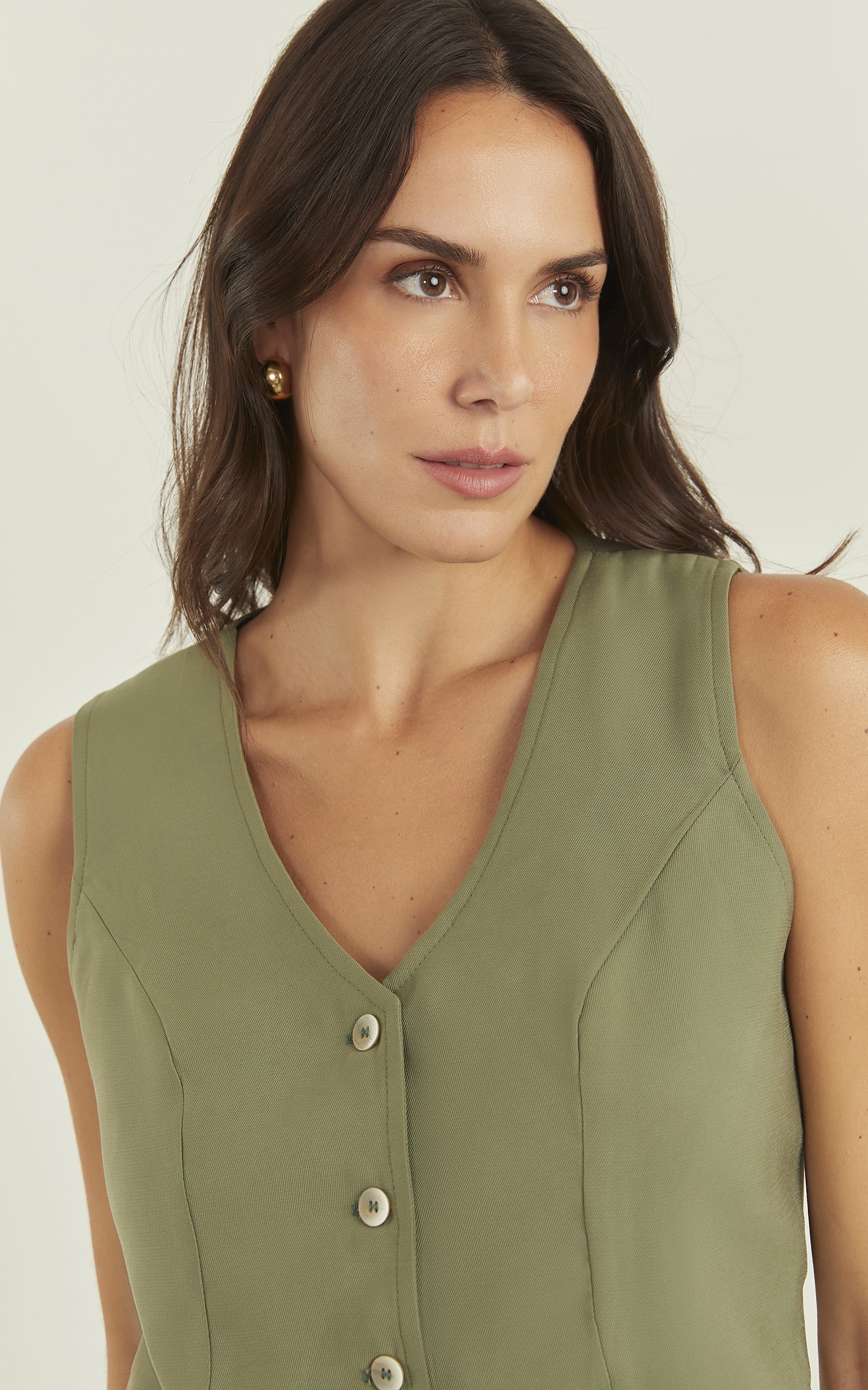 Colete Peach Verde Musgo