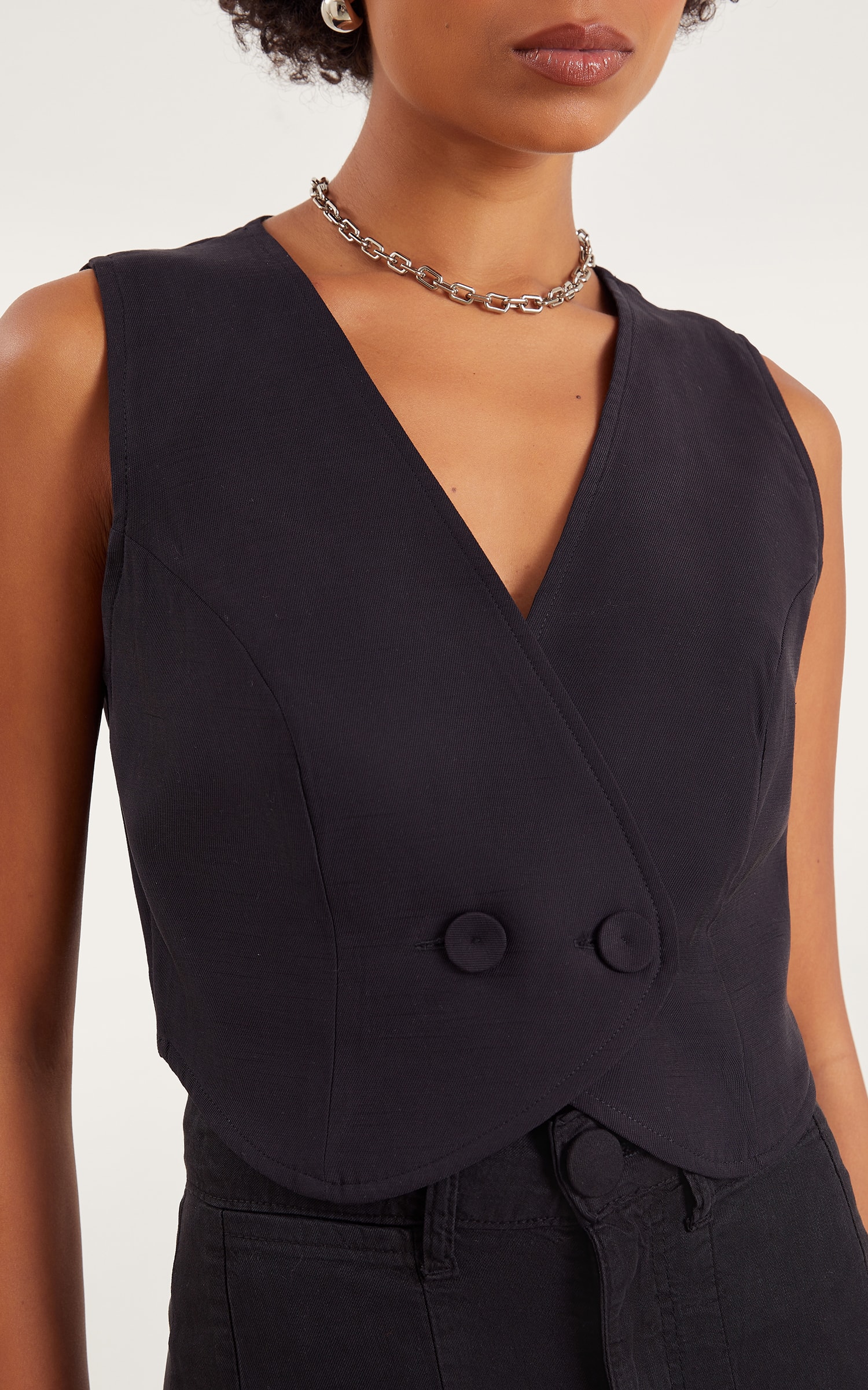 Colete Pureza Transpasse Preto