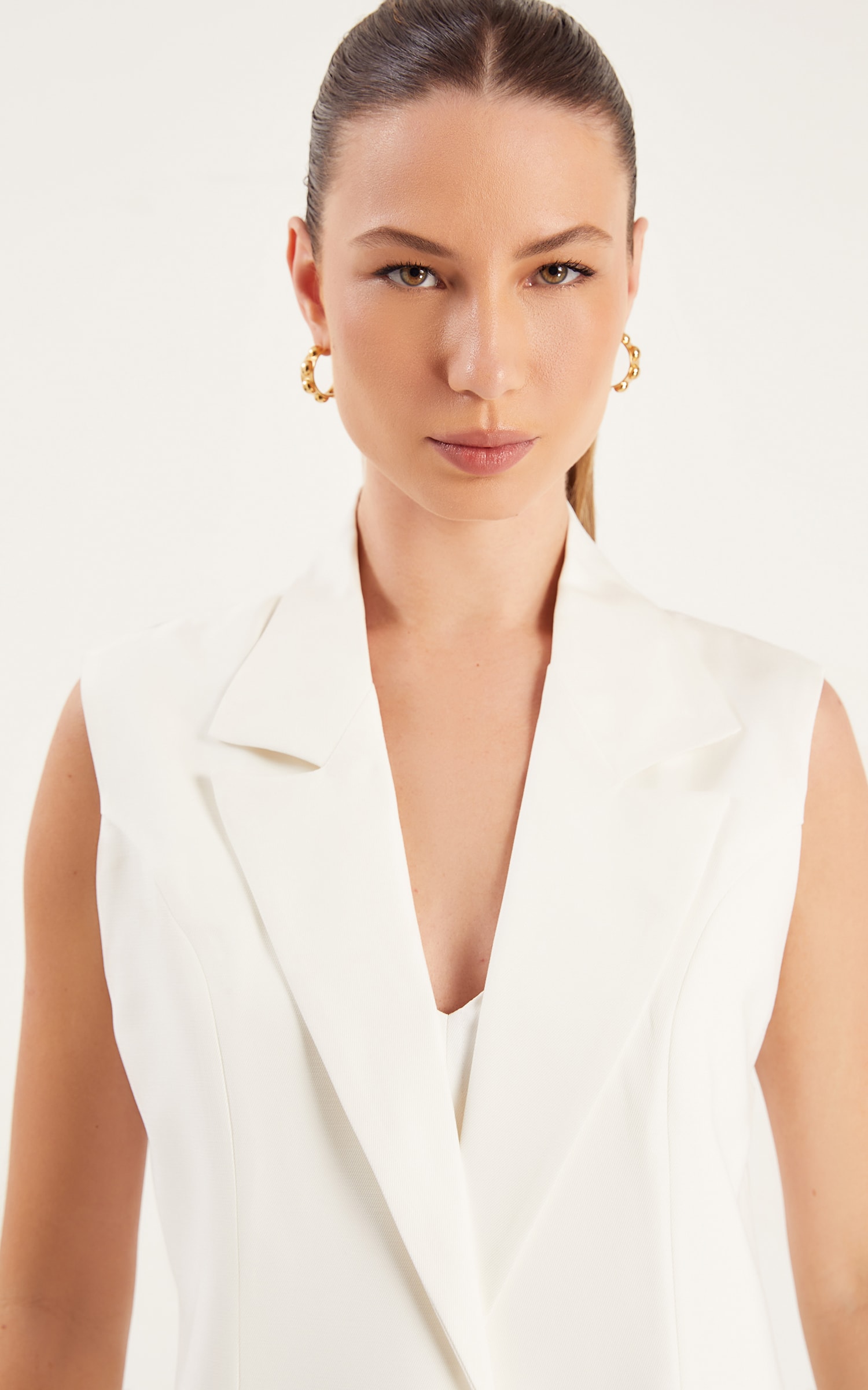 Colete Renovar Meia Argola Off White