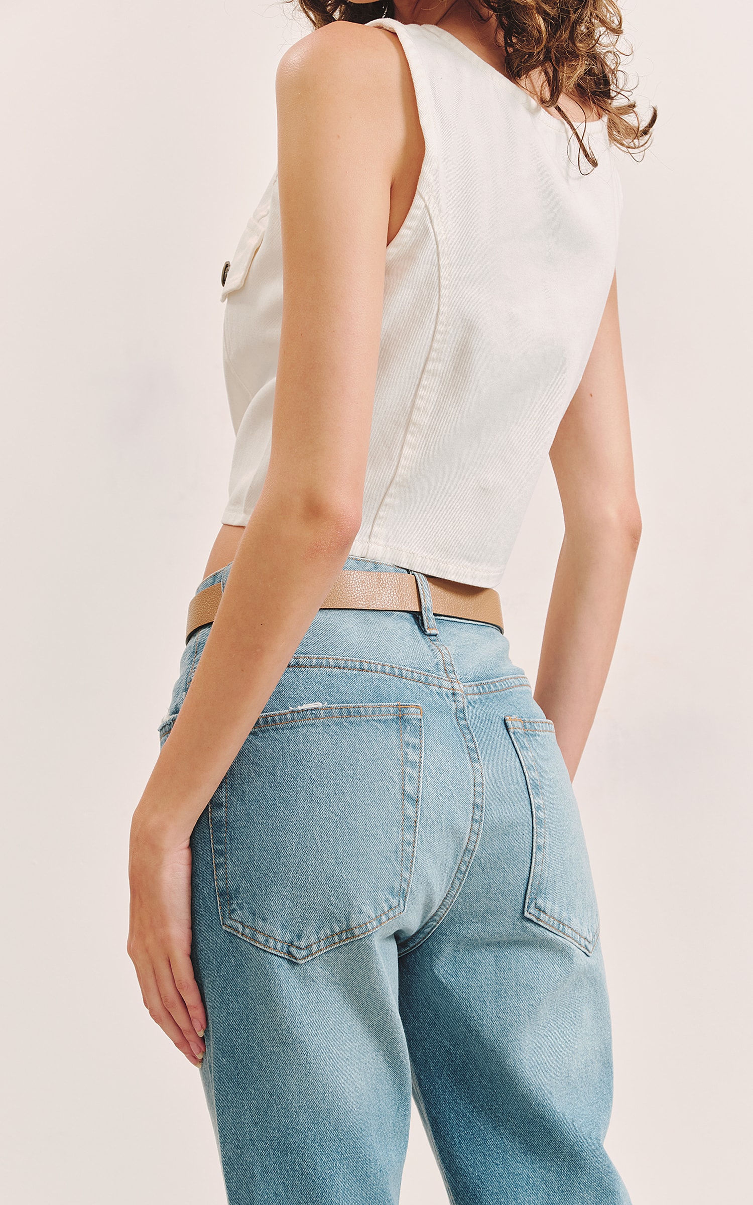 Colete Sarja Off Recortes Off White