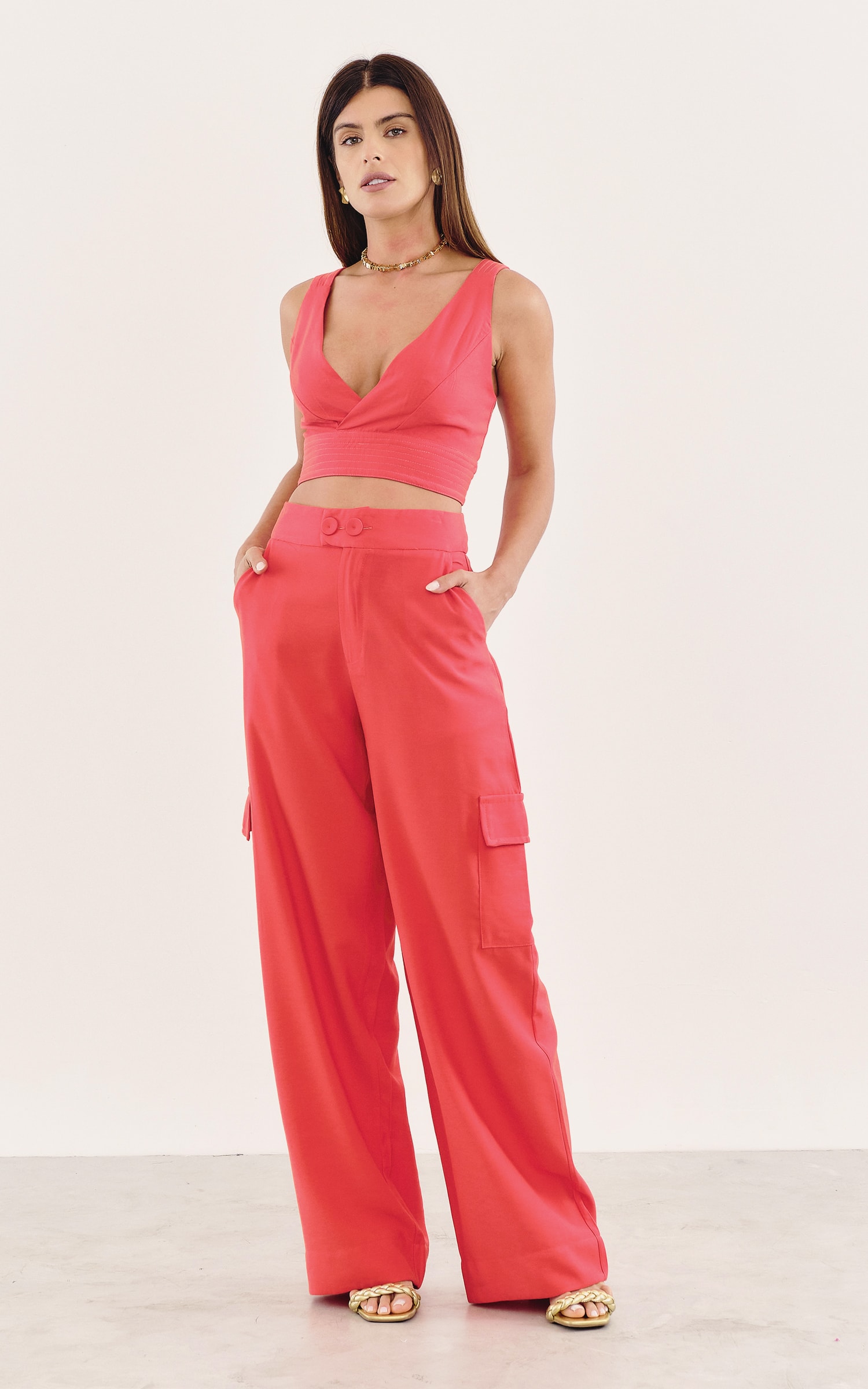 Cropped Abrigo Vermelho