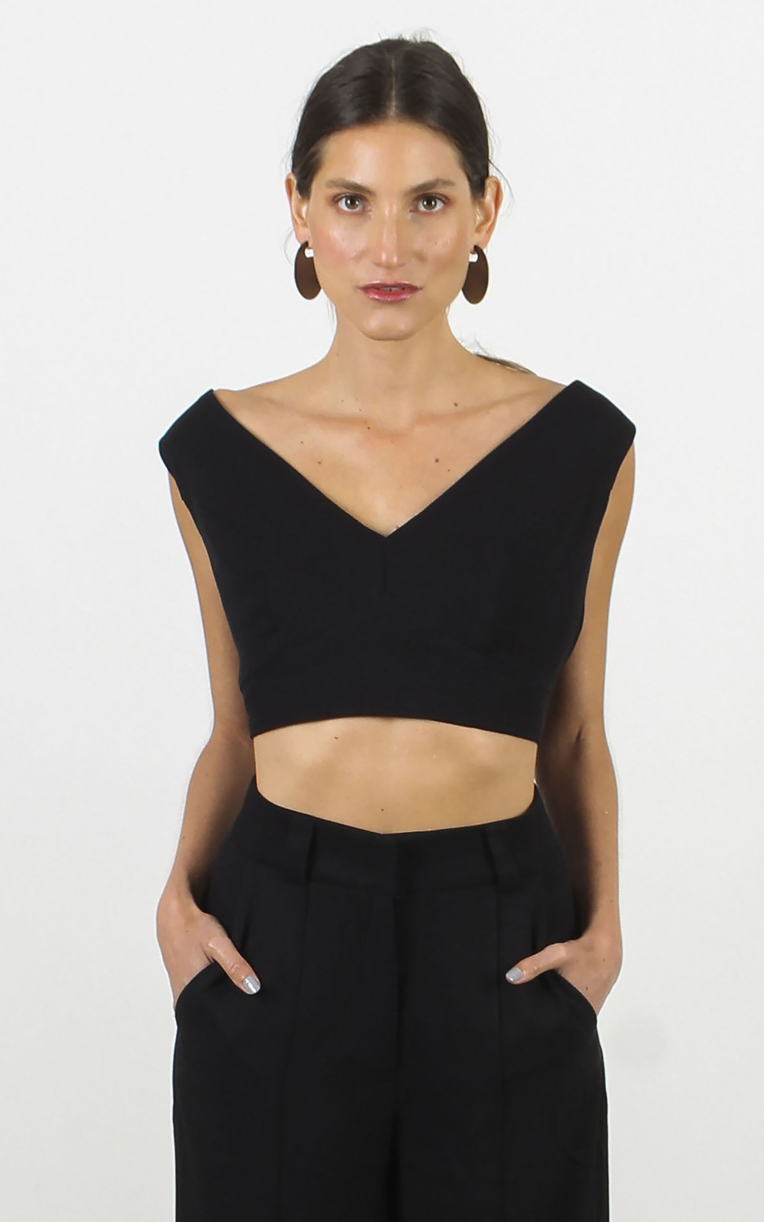 Cropped Alfaiataria Preto