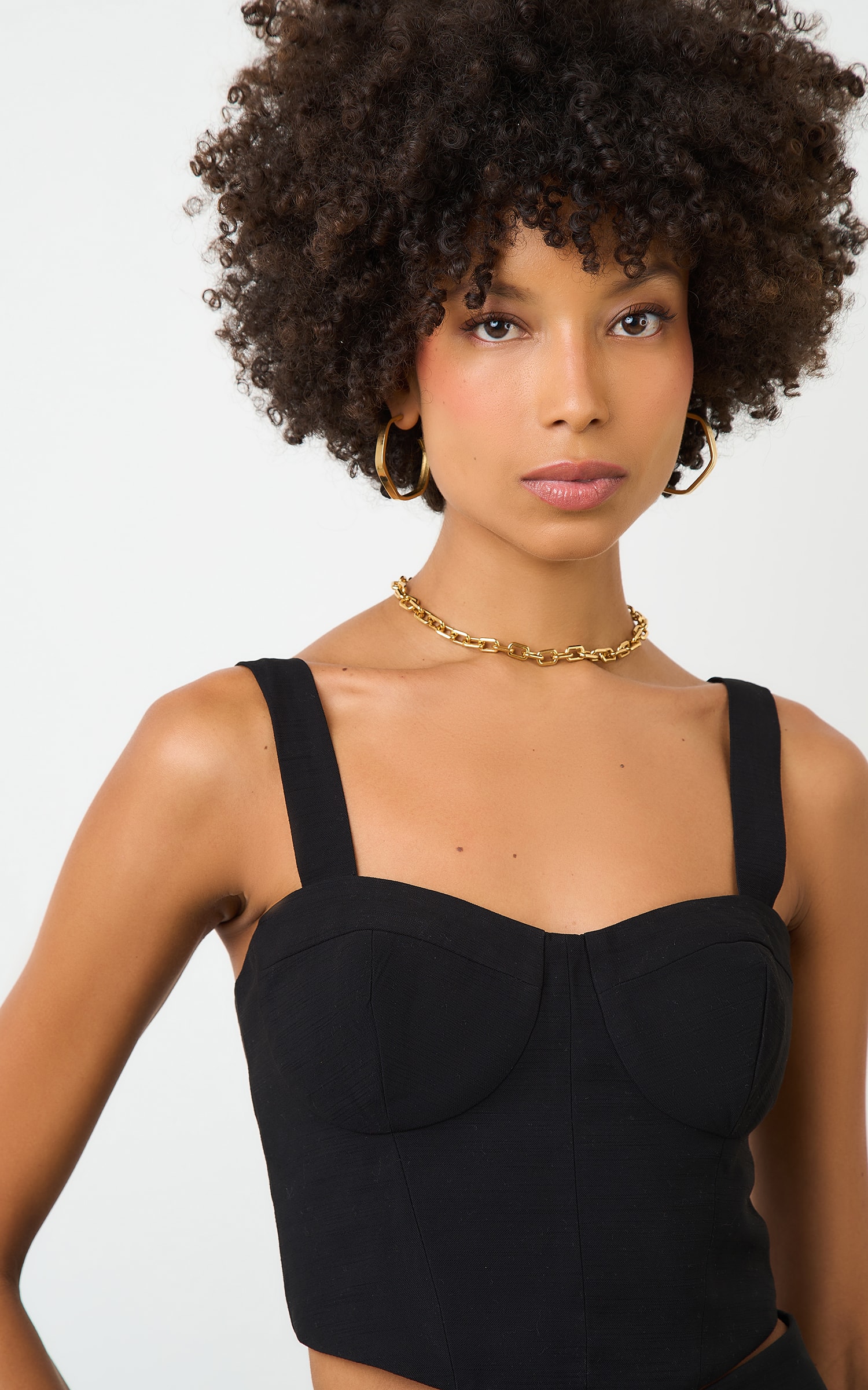 Cropped Alfaiataria Sereno Preto