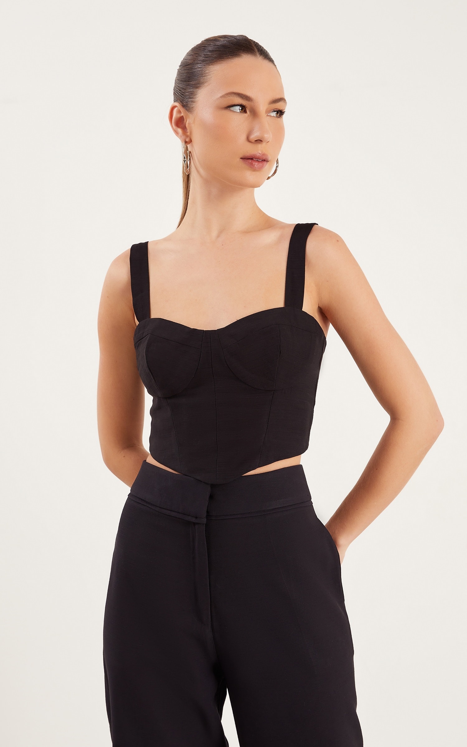 Cropped Alfaiataria Silver Preto