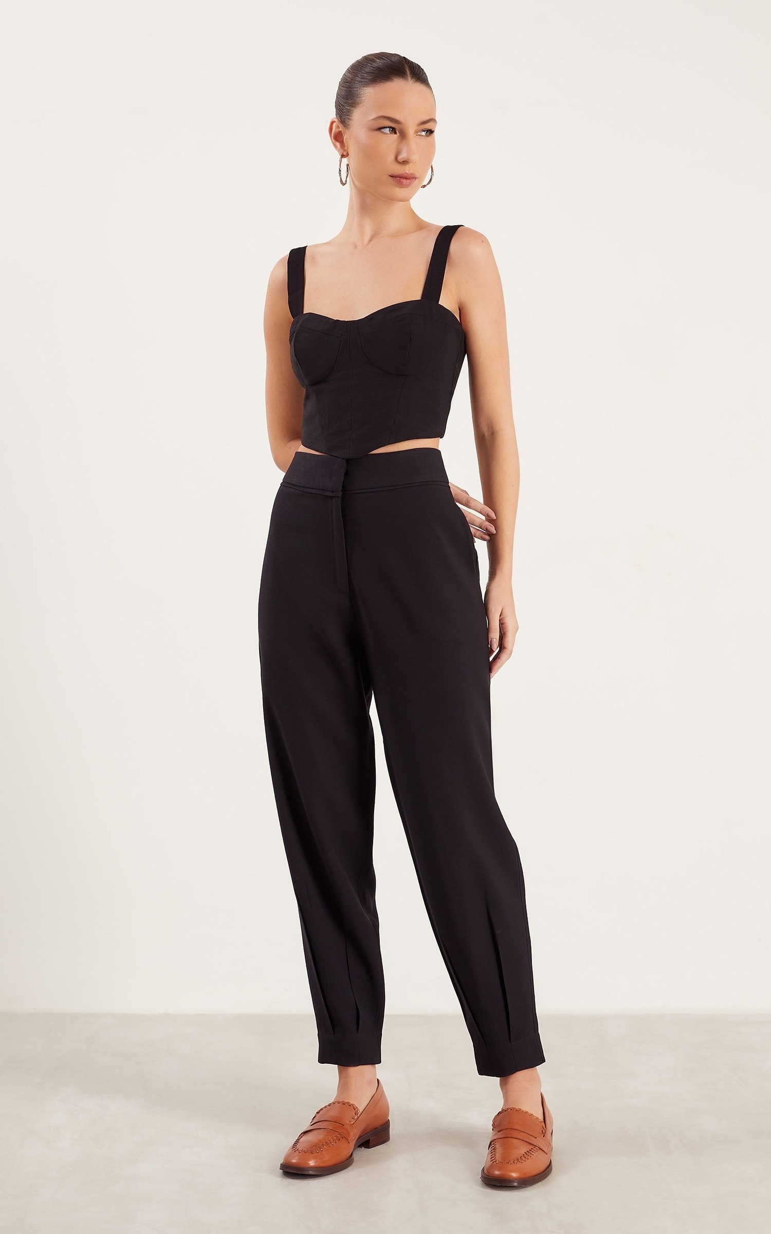 Cropped Alfaiataria Silver Preto