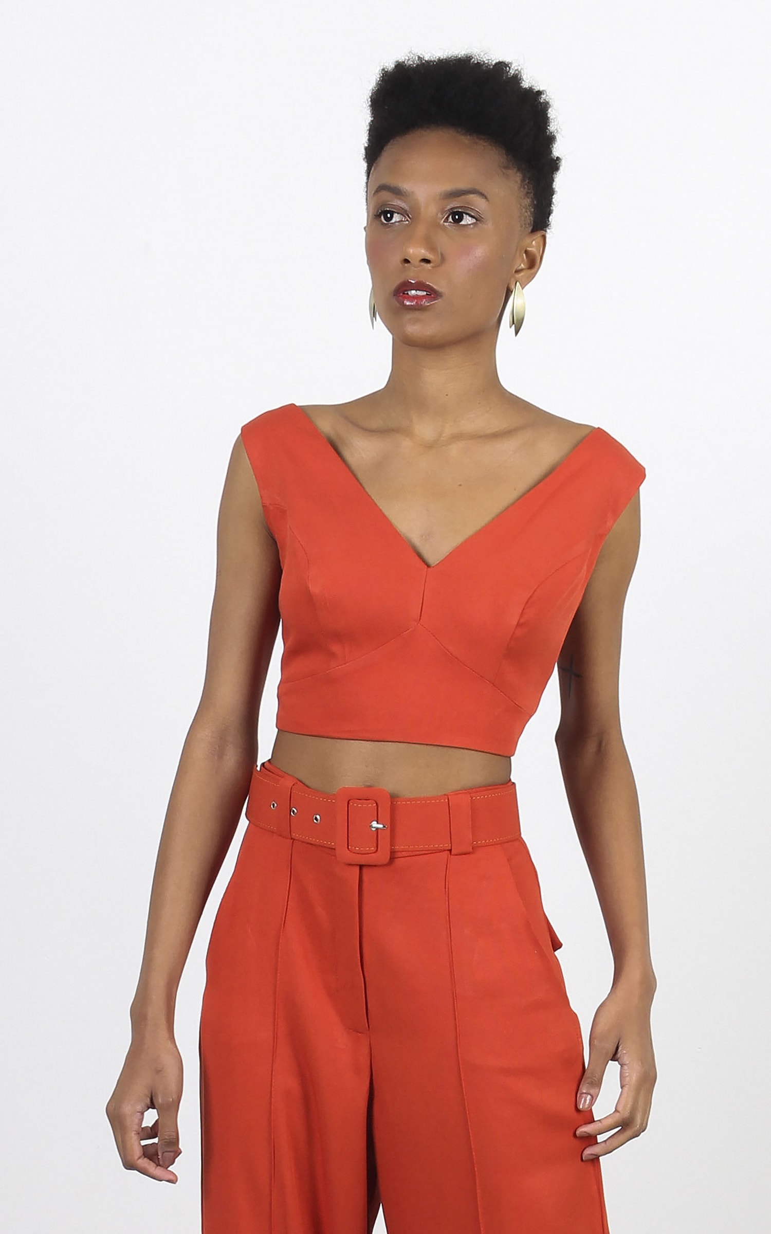 Cropped Alfaiataria Telha