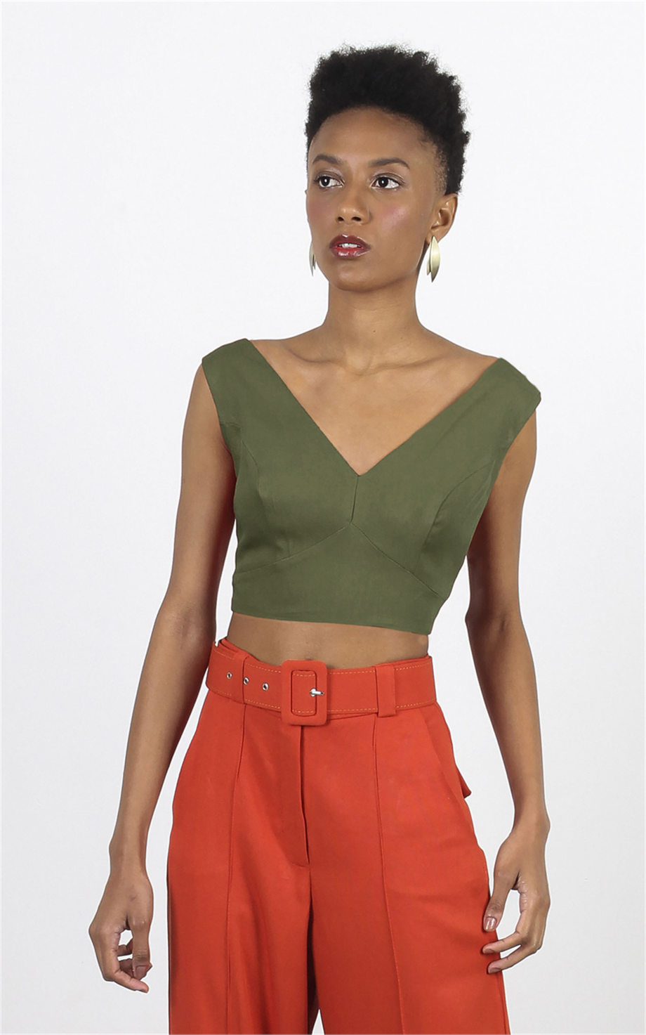 Cropped Alfaiataria Verde