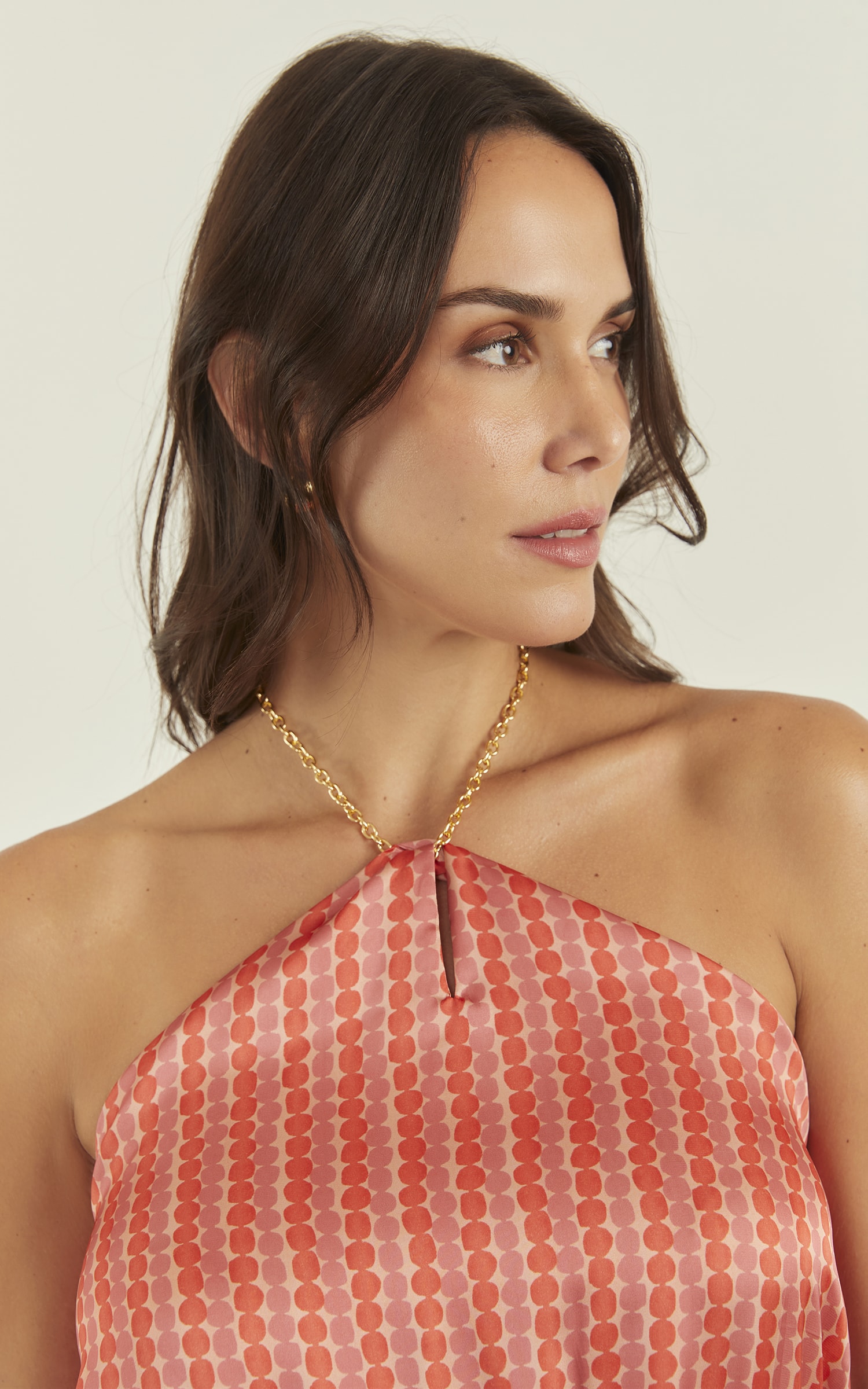 Cropped Amar Correntes Vermelho