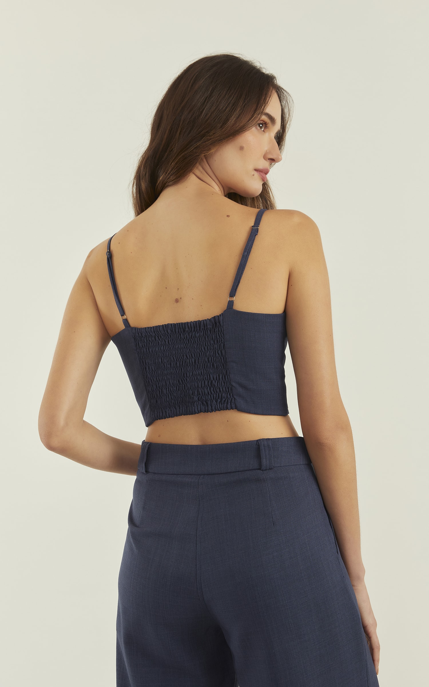 Cropped Aura Lastex Costas Marinho