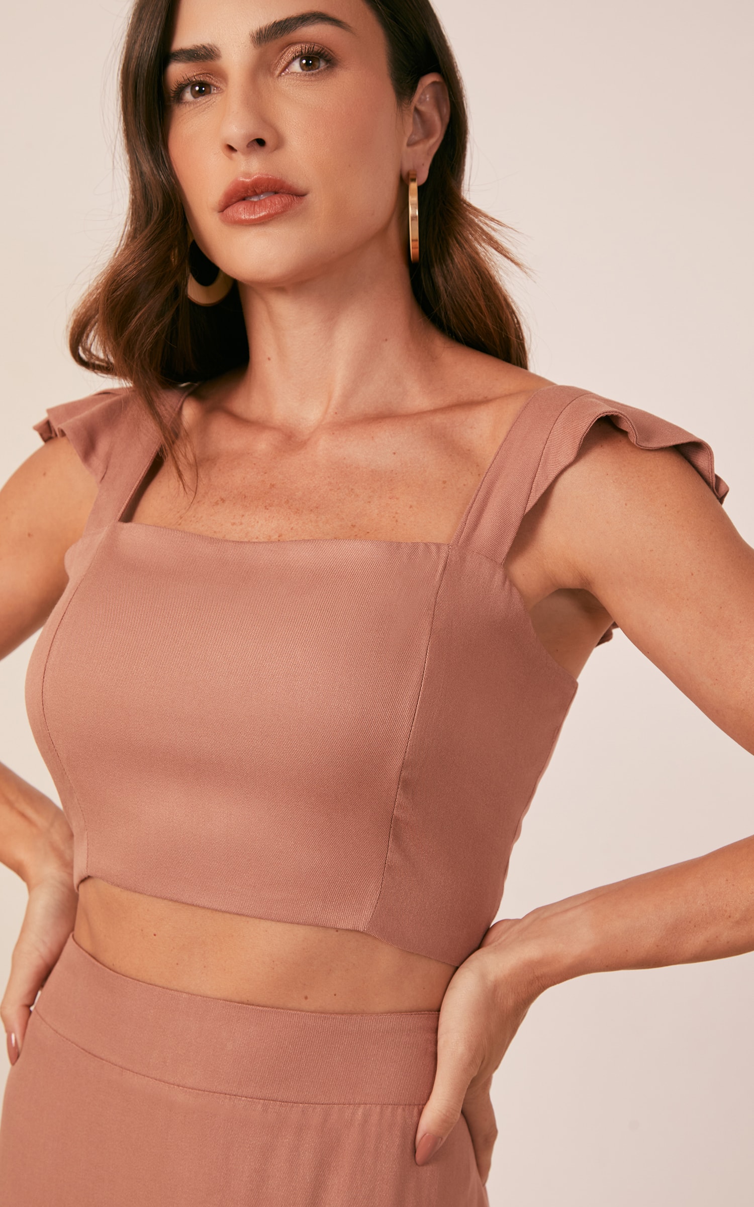 Cropped Bali Babados Nude