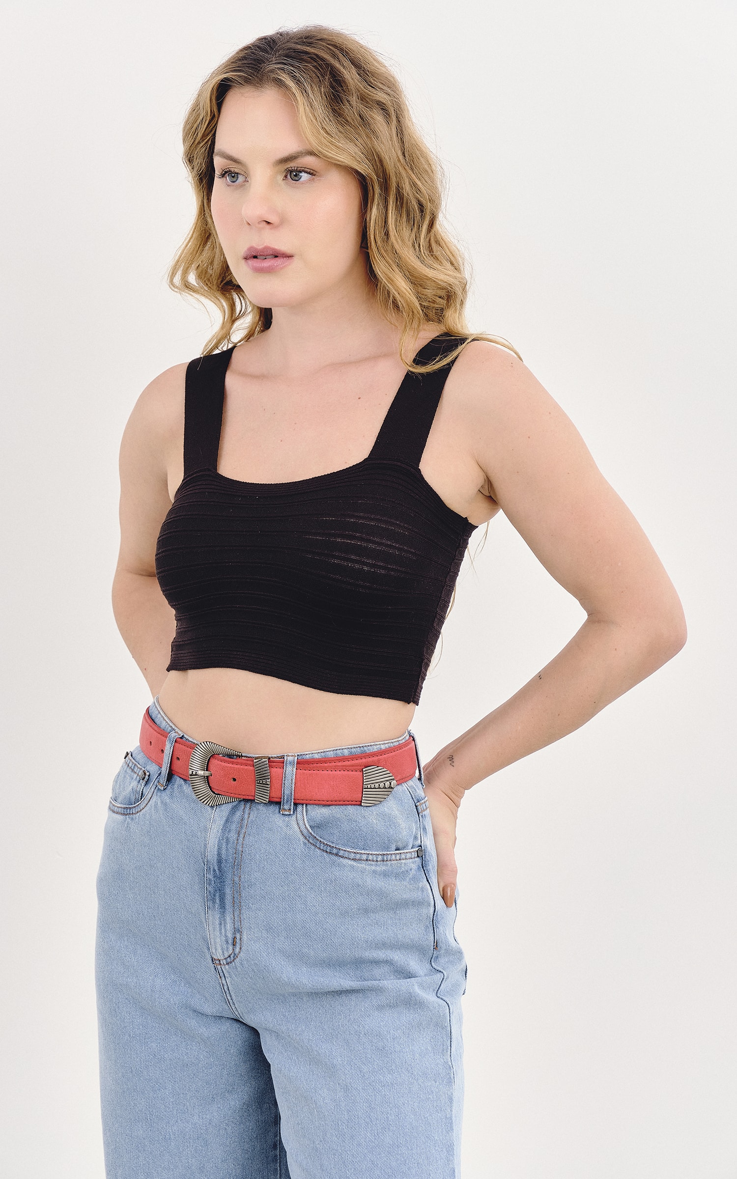Cropped Bandagem Preto
