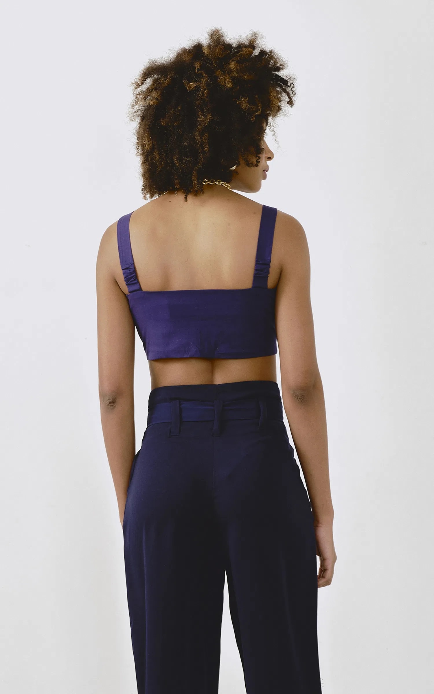 Cropped Basic Azul Marinho