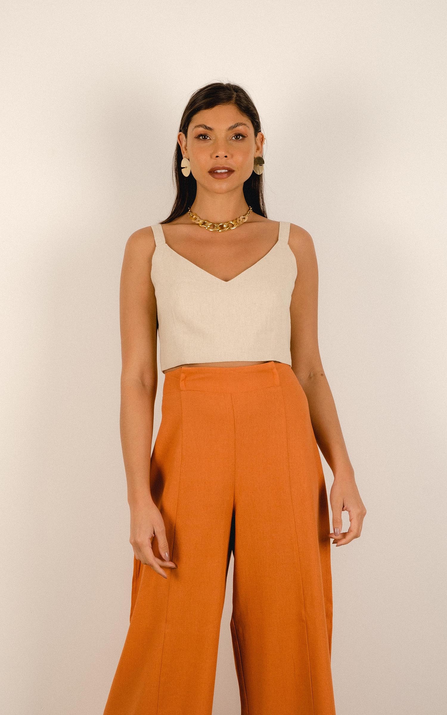 Cropped Botões Atenas Off White