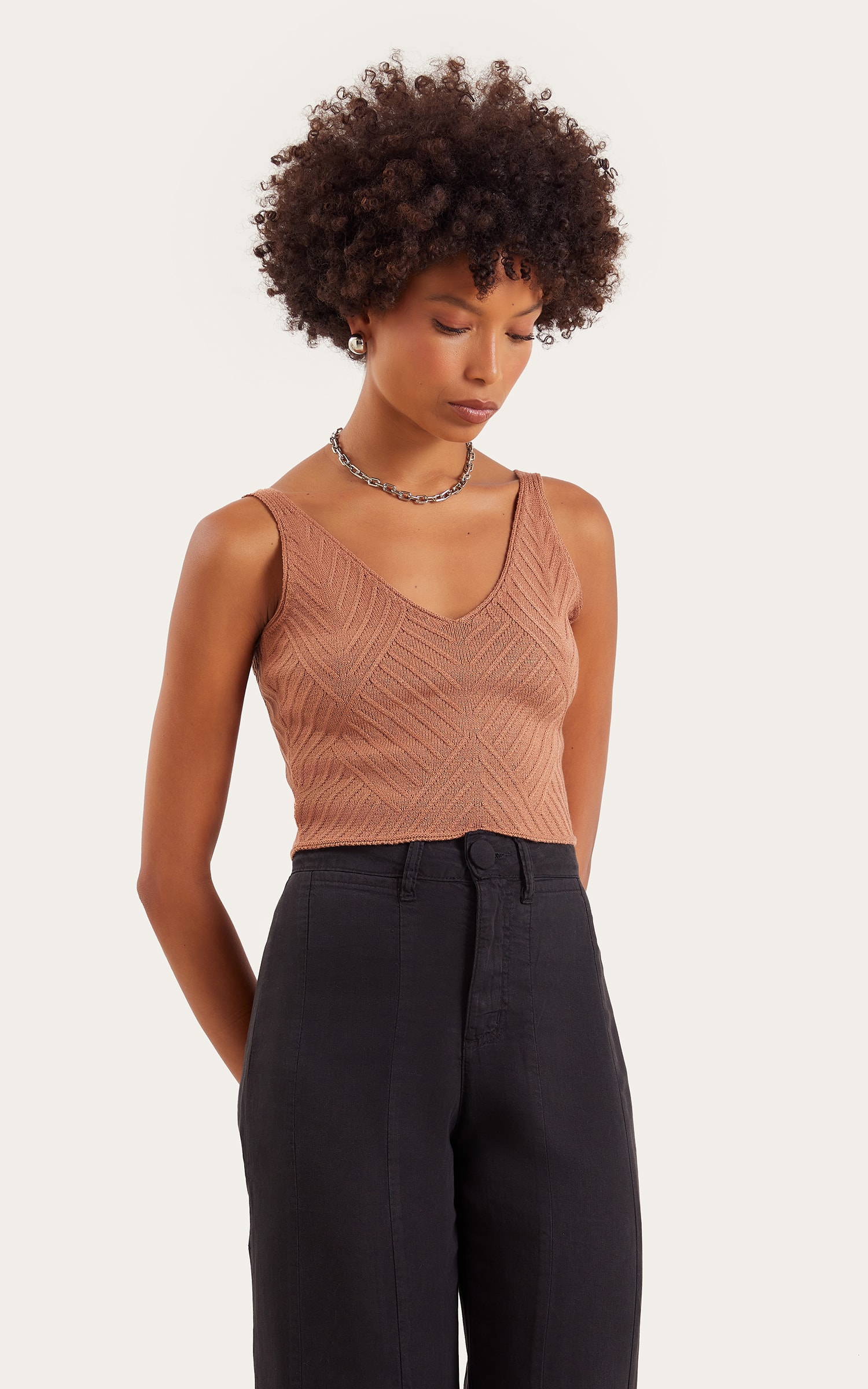Cropped Busto Recortes Nude