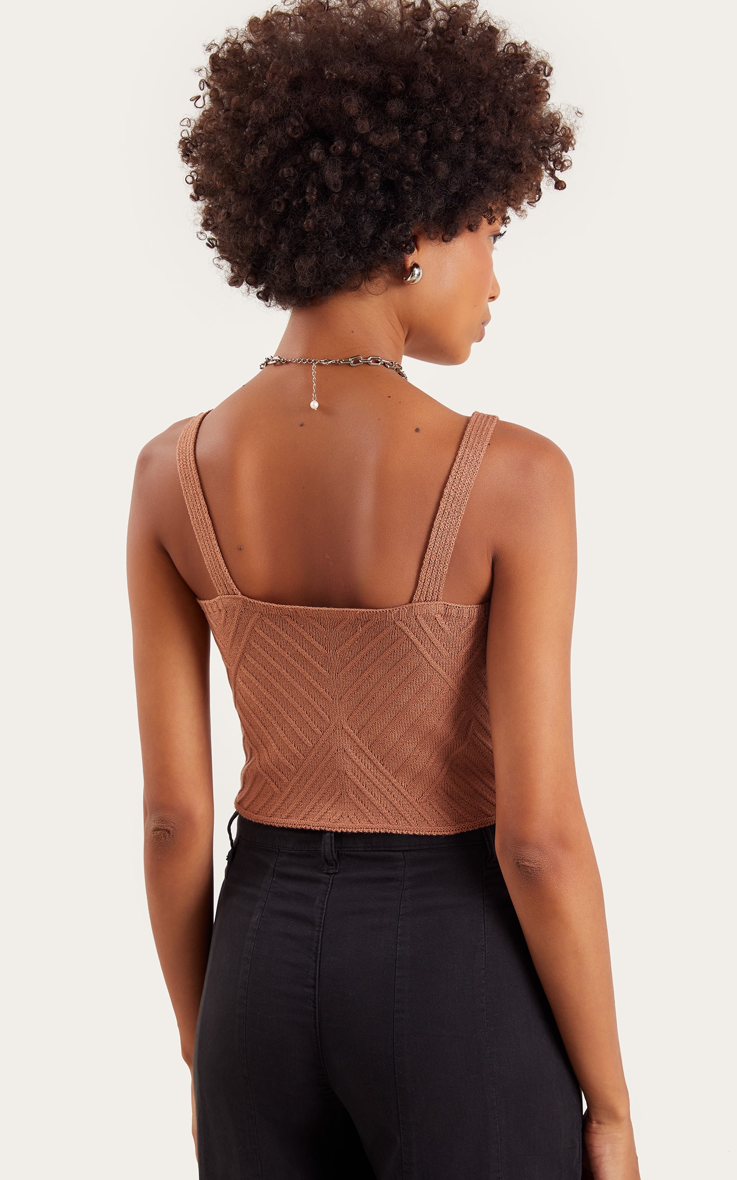 Cropped Busto Recortes Nude