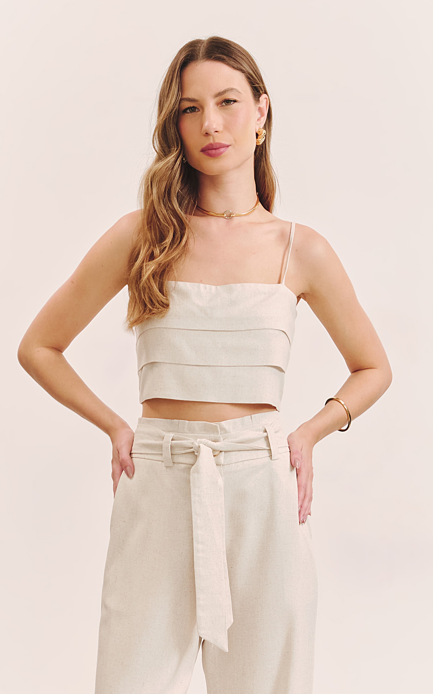 Cropped Camadas Ametista Natural