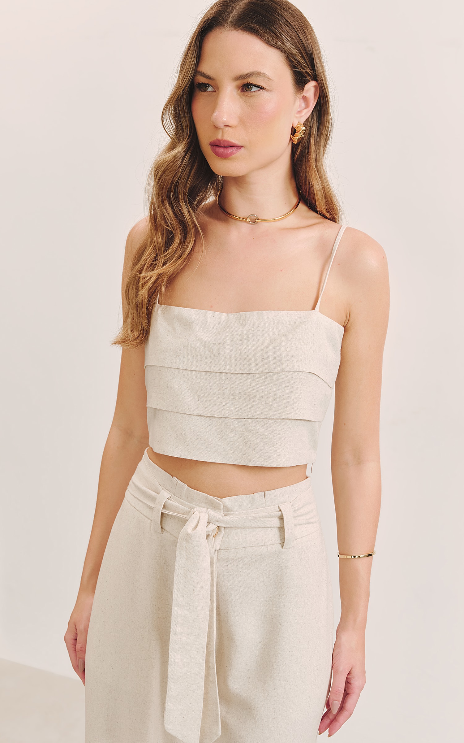 Cropped Camadas Ametista Natural