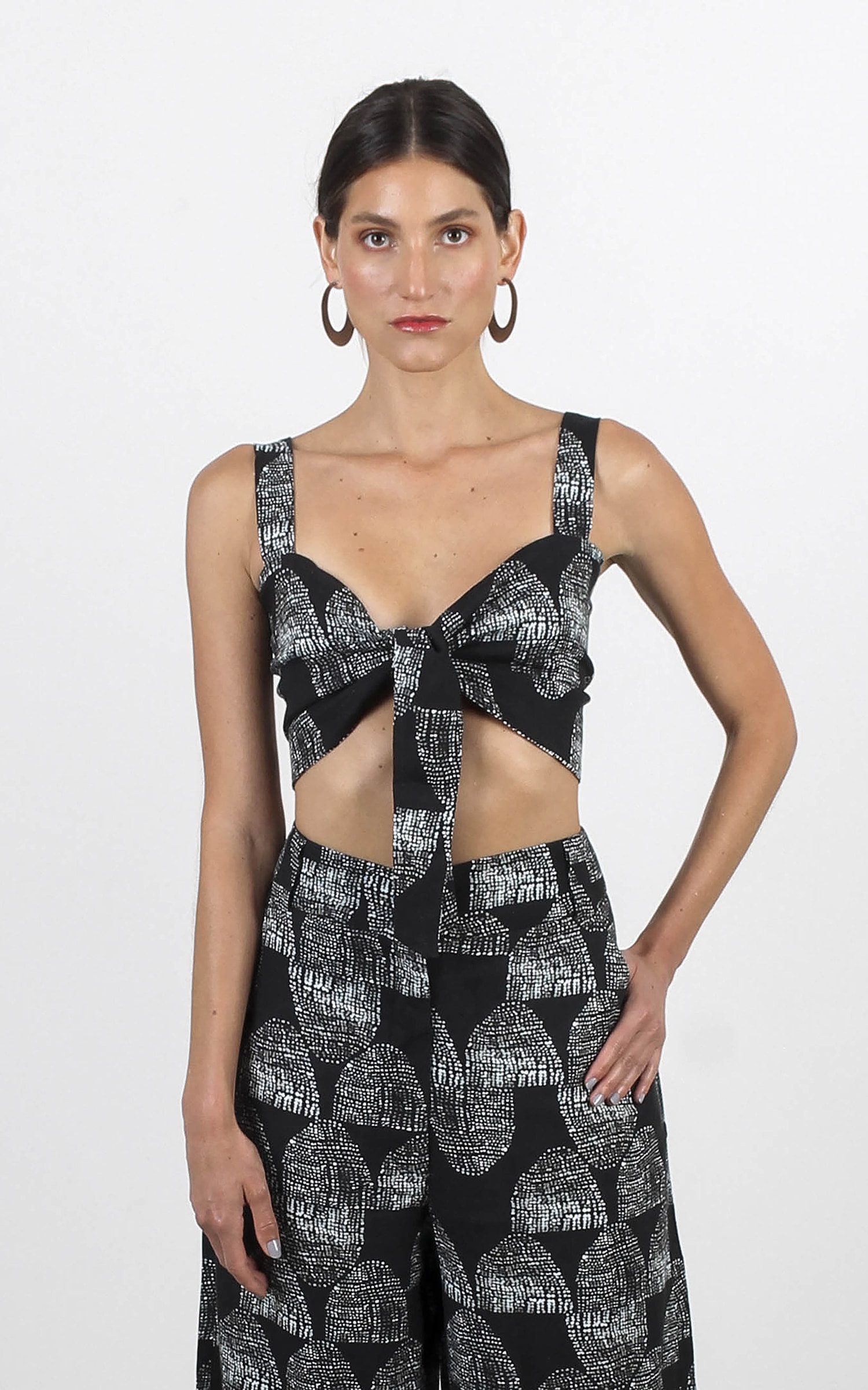 Cropped City Linho Preto