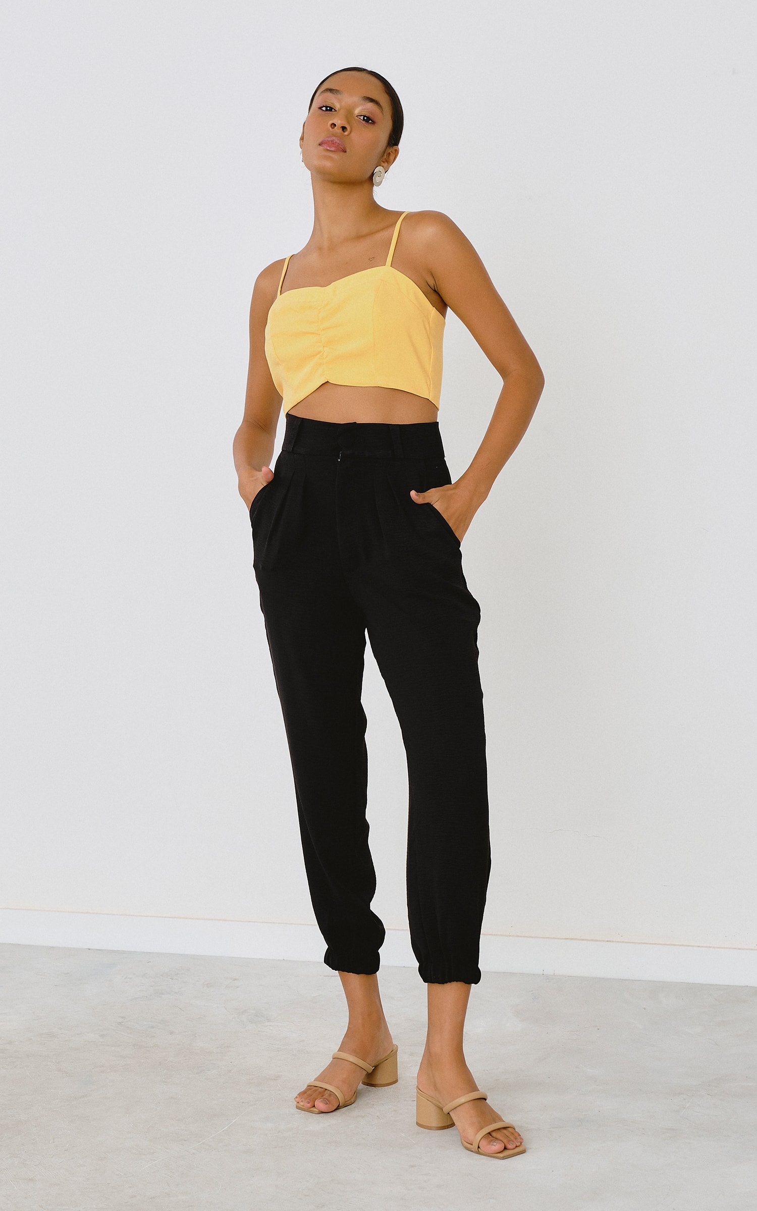 Cropped Cordel Amarelo