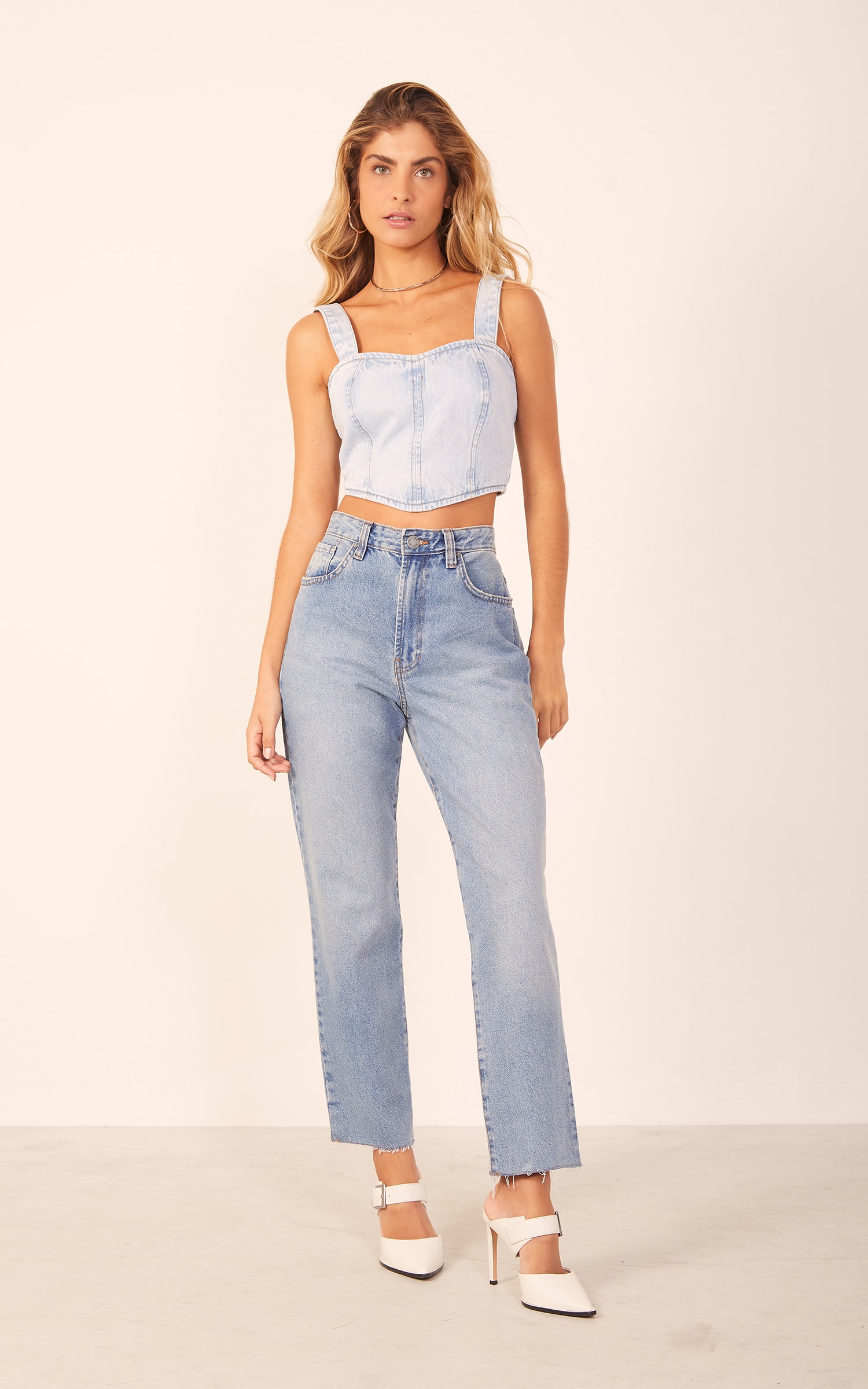 Cropped Corset Jeans