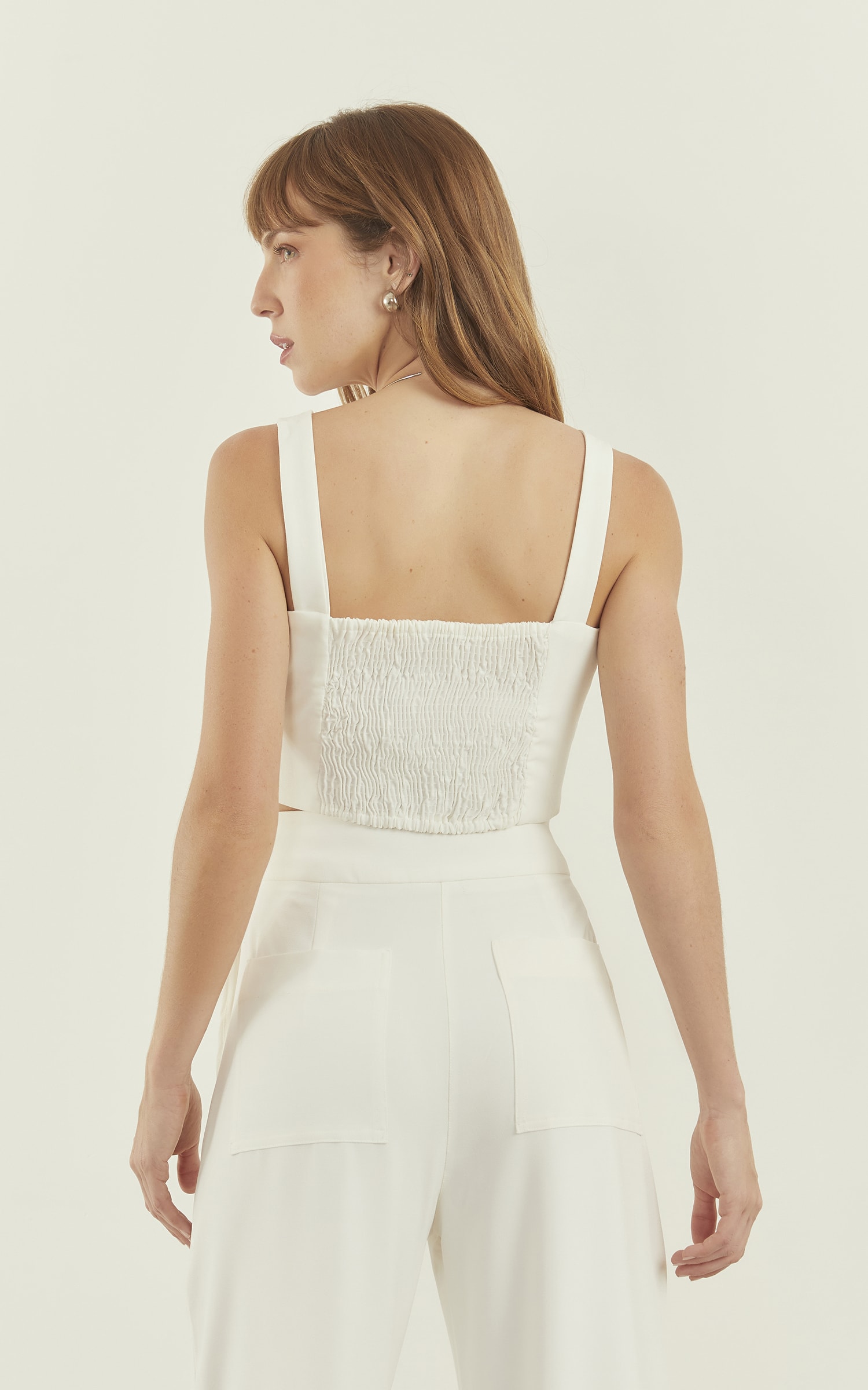 Cropped Dalia Recortes Off White