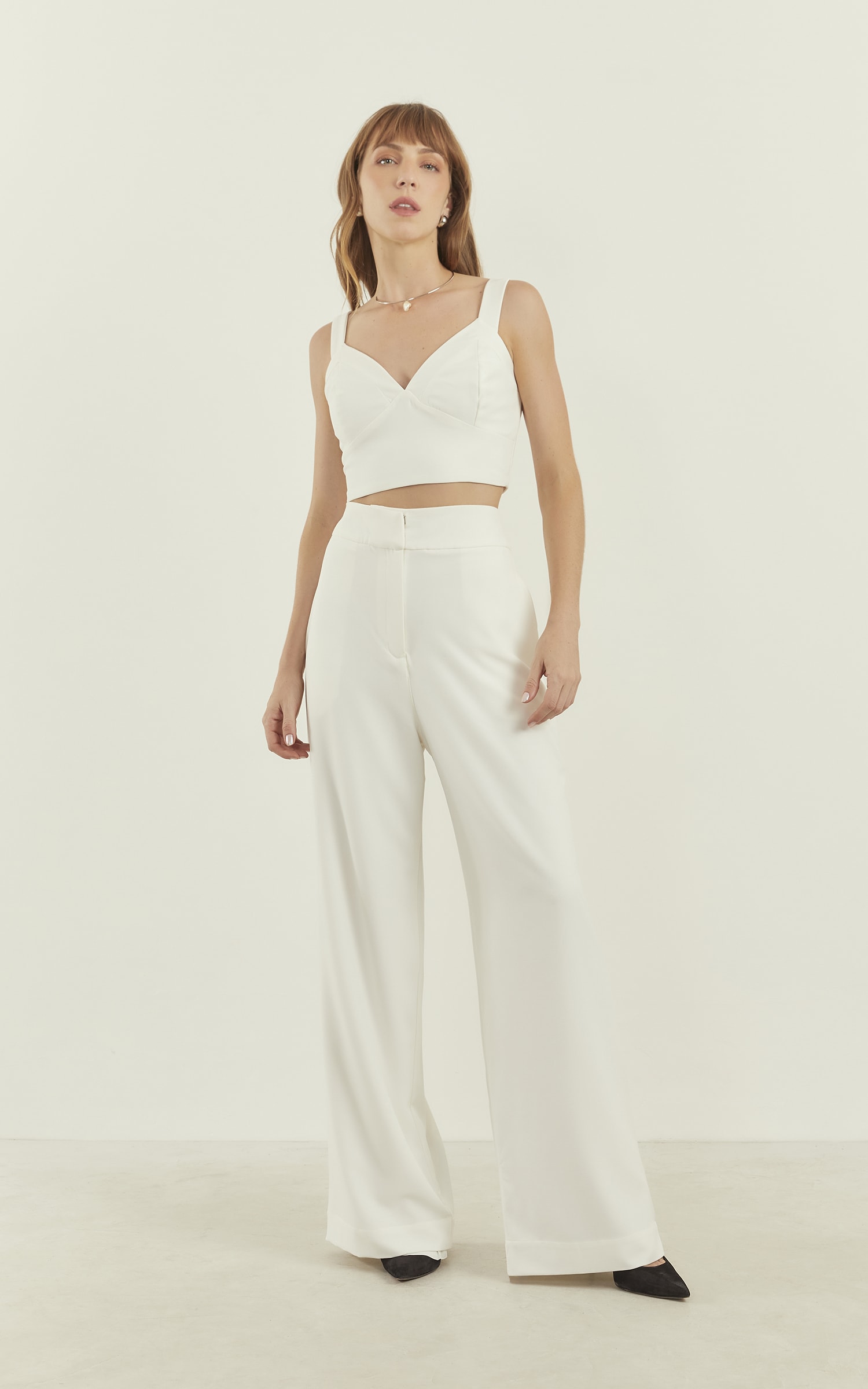 Cropped Dalia Recortes Off White